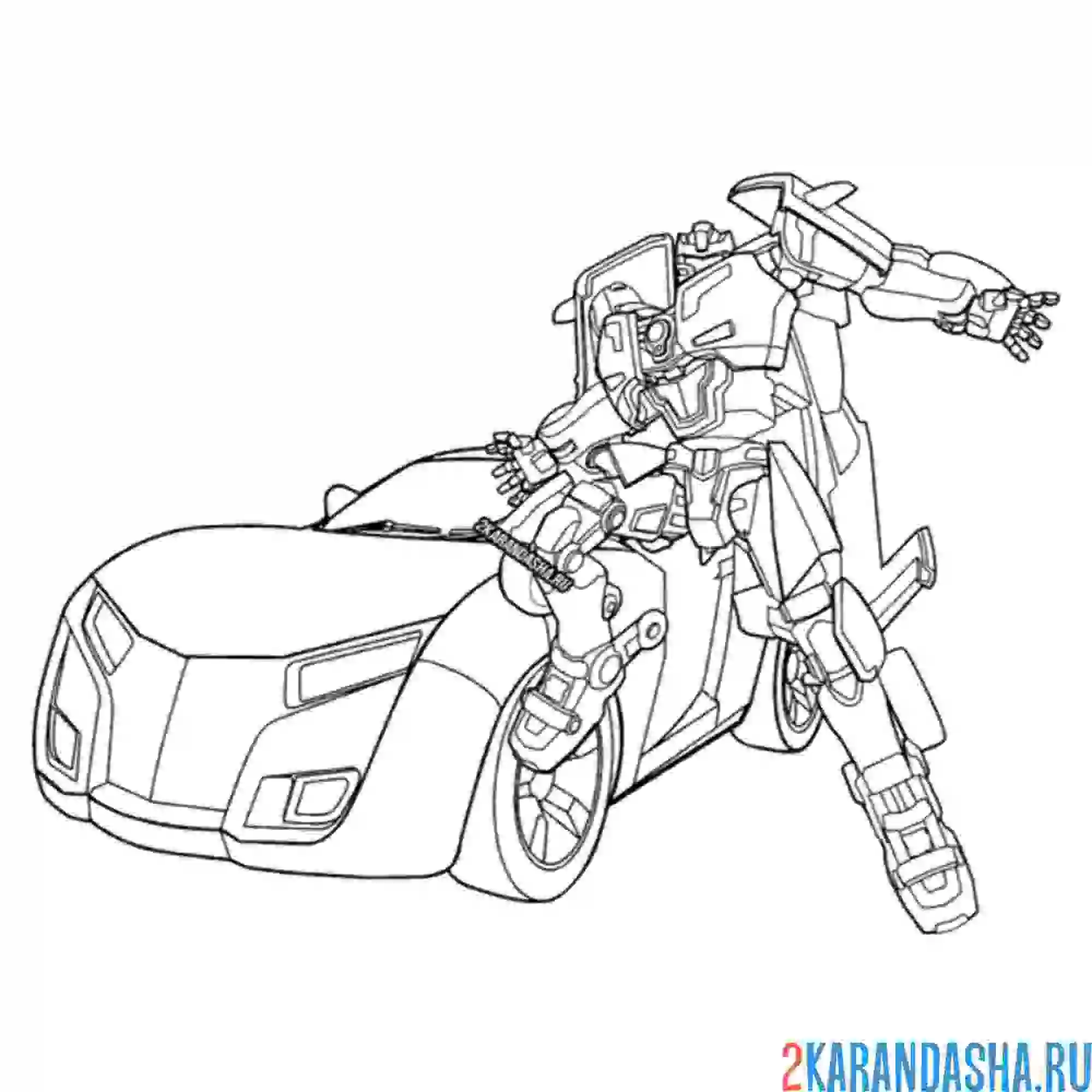 Раскраска тобот evolutinon y трансформер