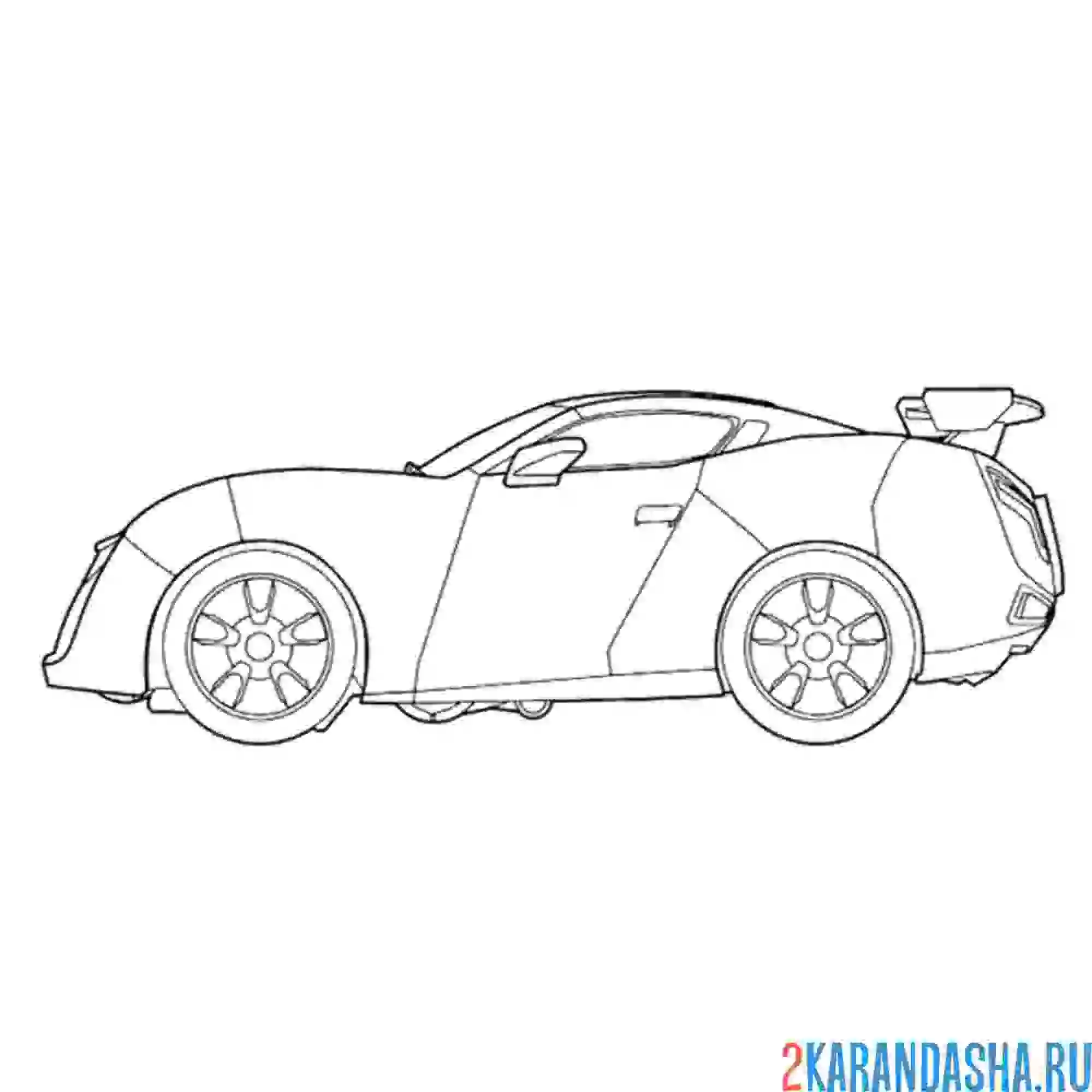 Раскраска evolutinon y тобот автомобиль быстрый