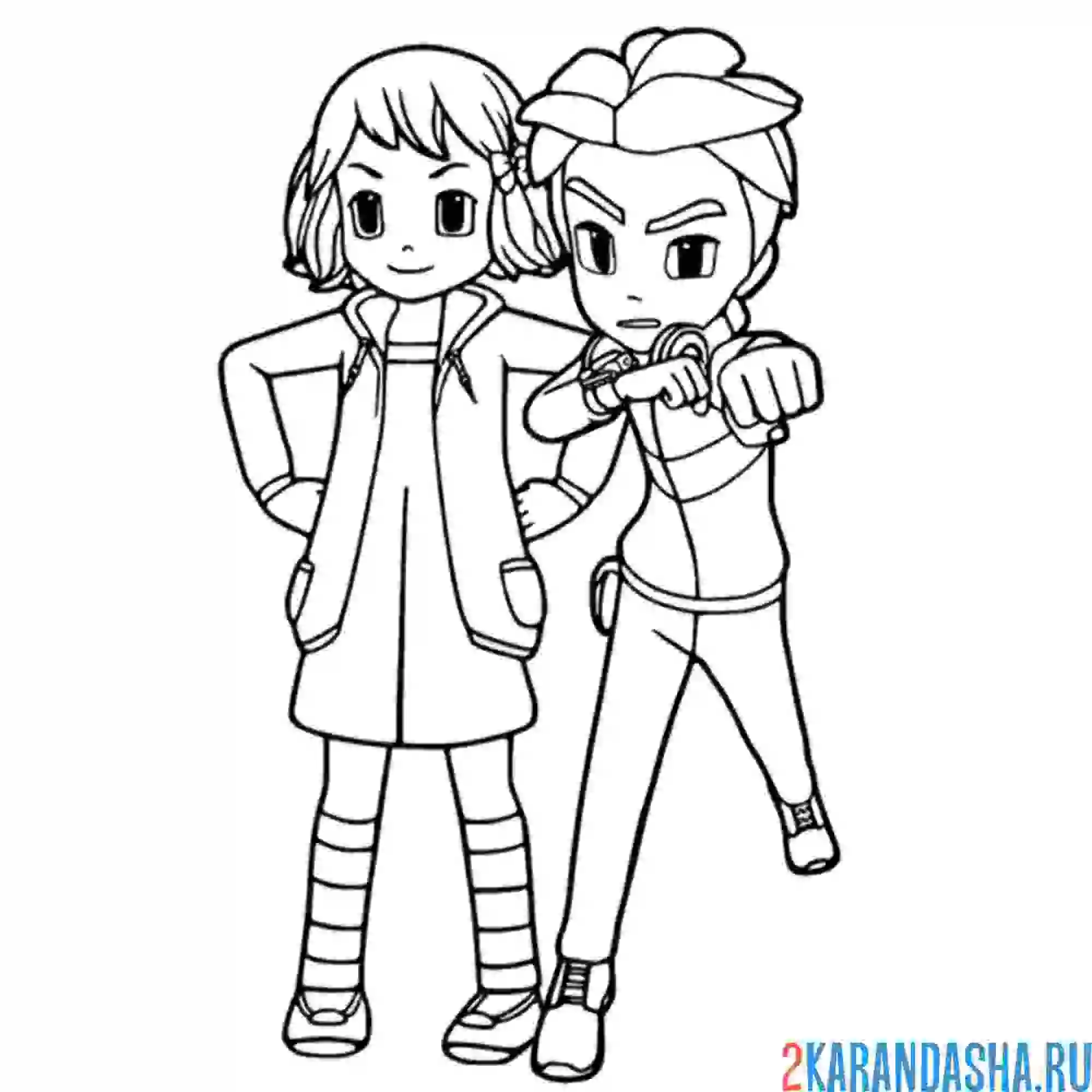 Раскраска долли и дилан