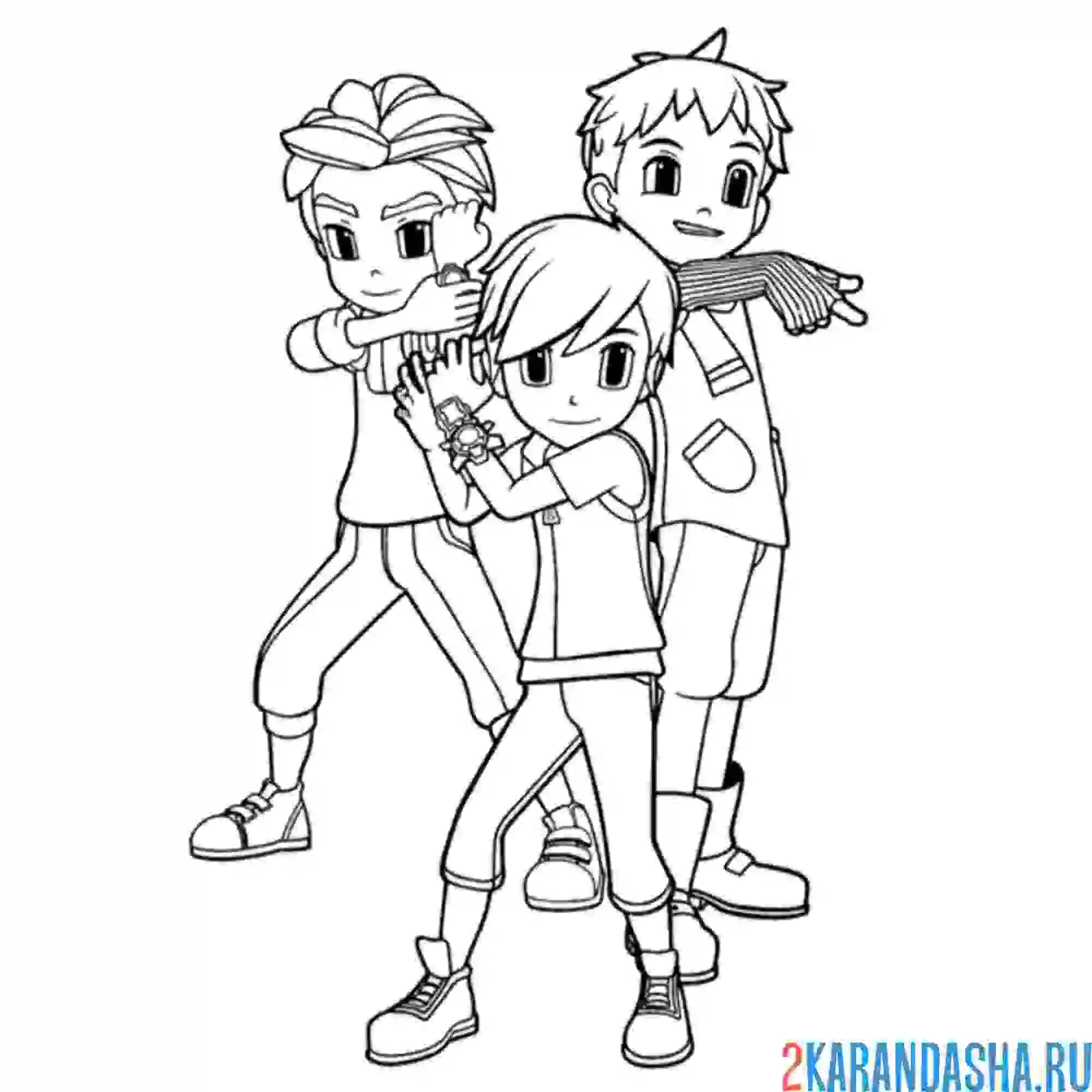 Раскраска троица тоботы