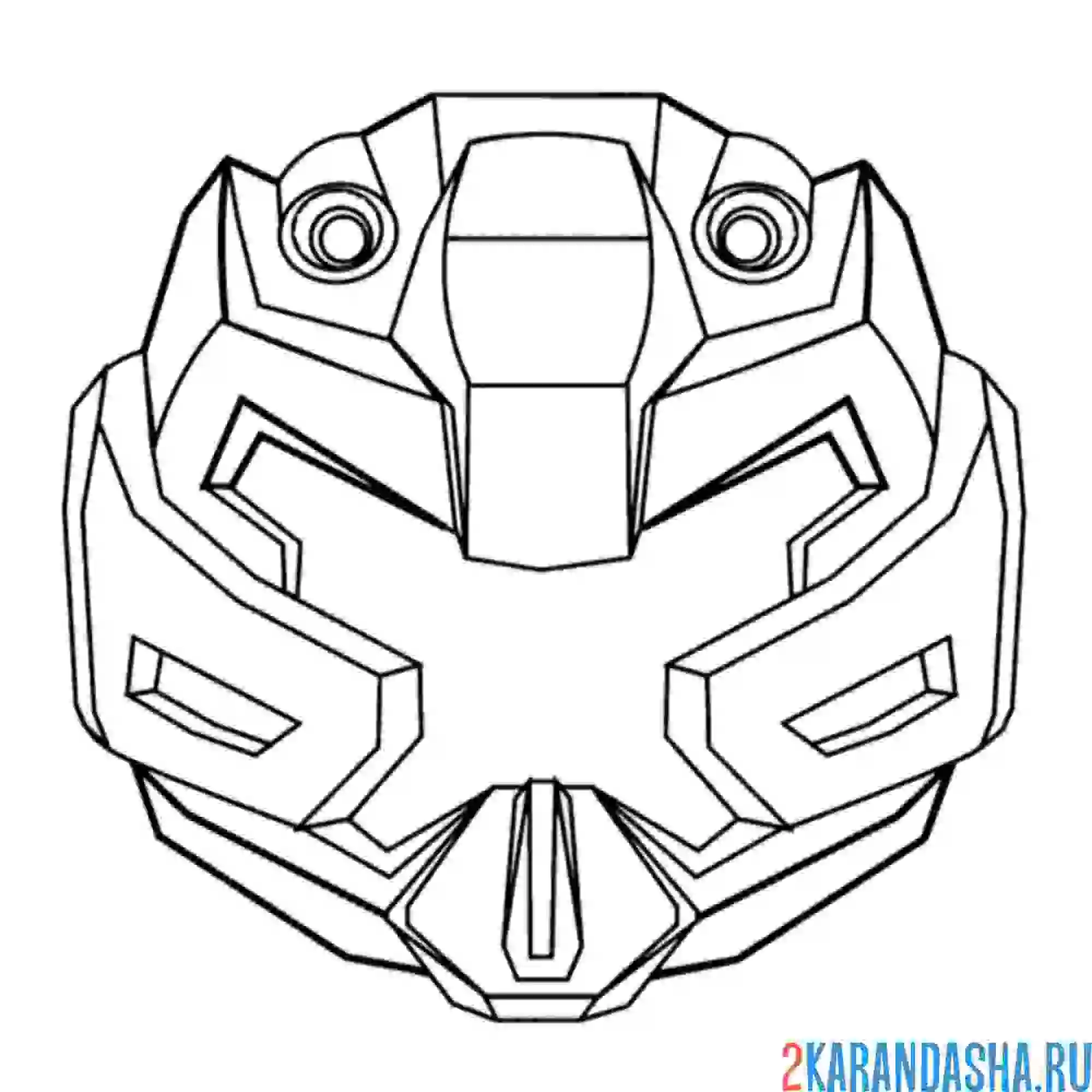 Раскраска шлем тоботы
