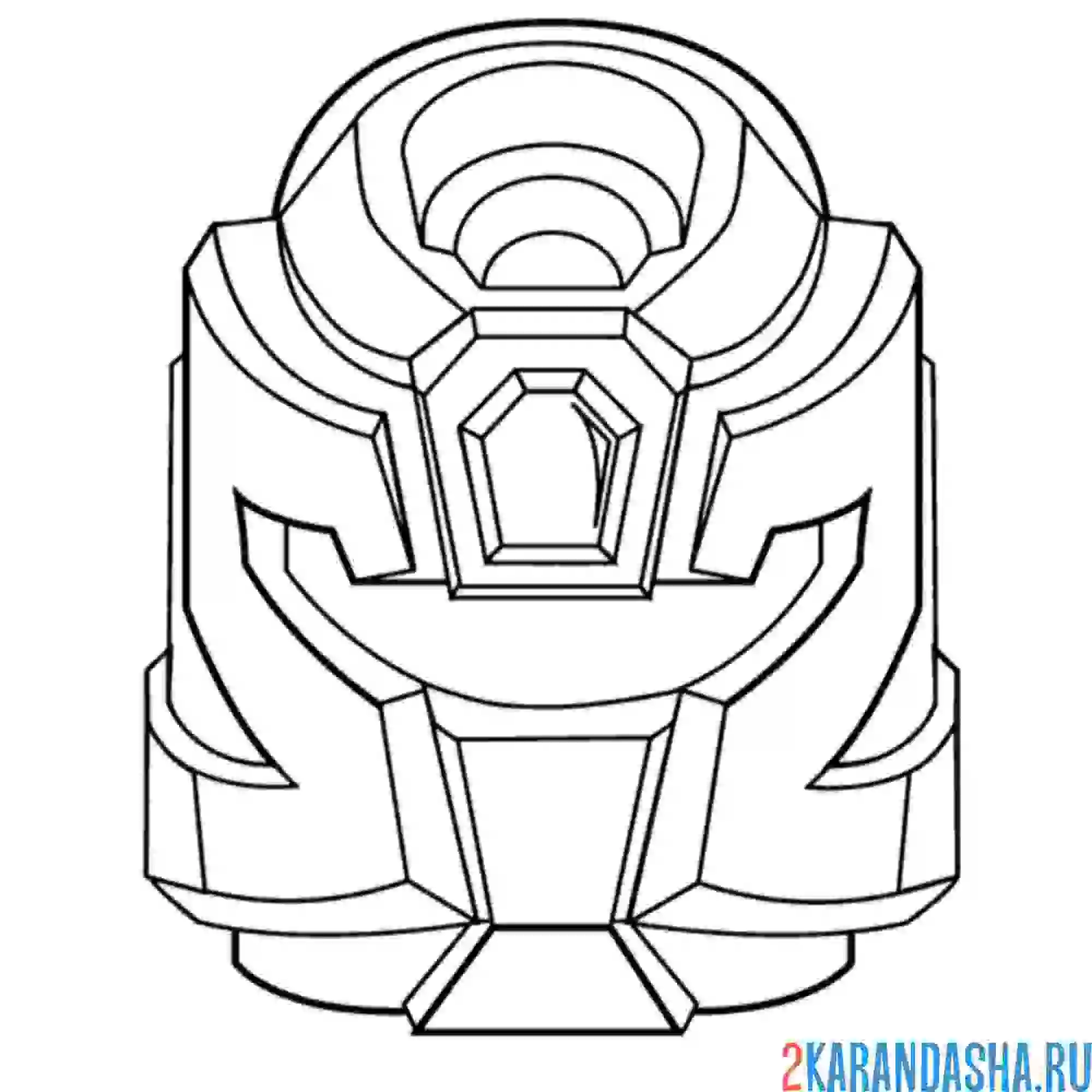 Раскраска тоботы шлем
