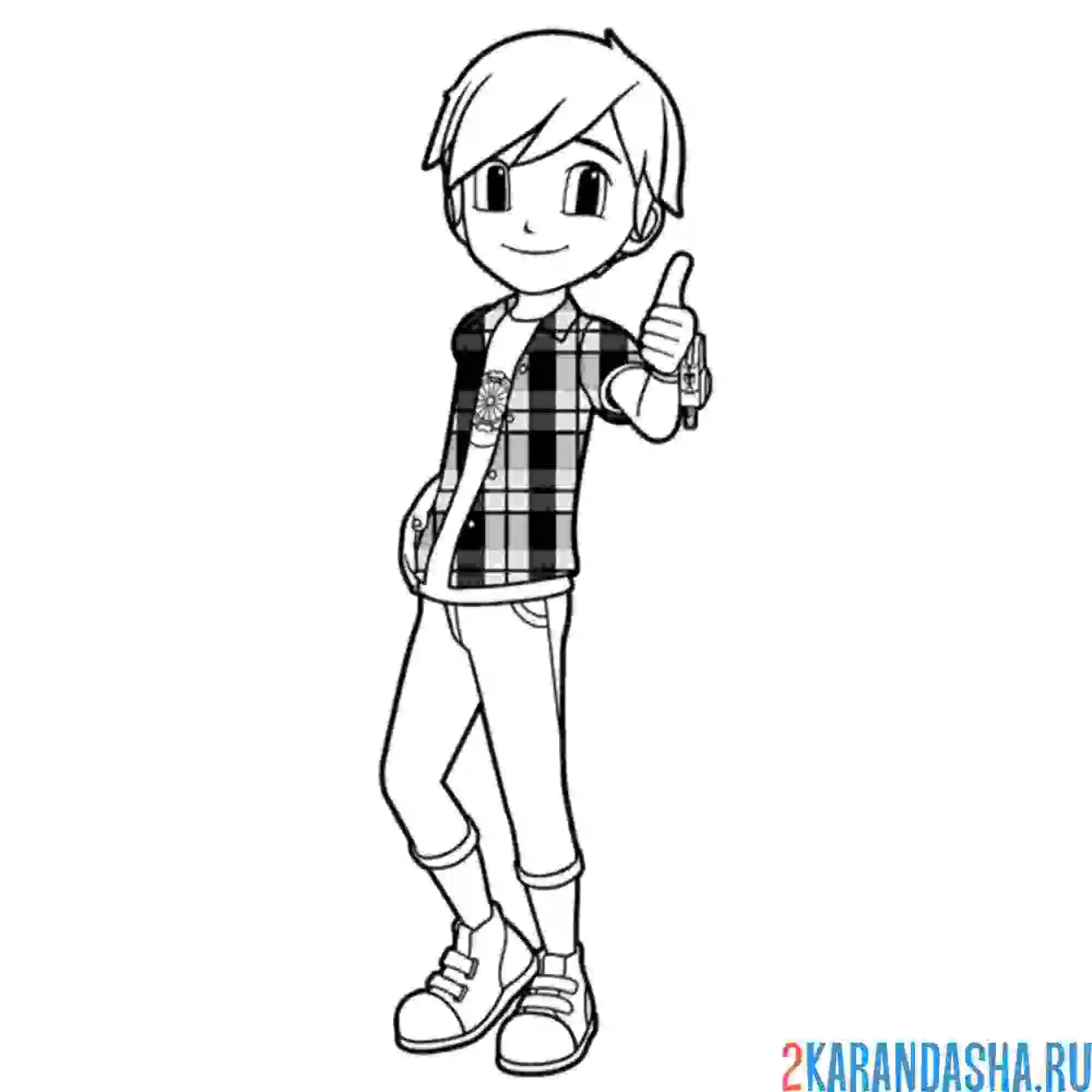 Раскраска райан мальчик