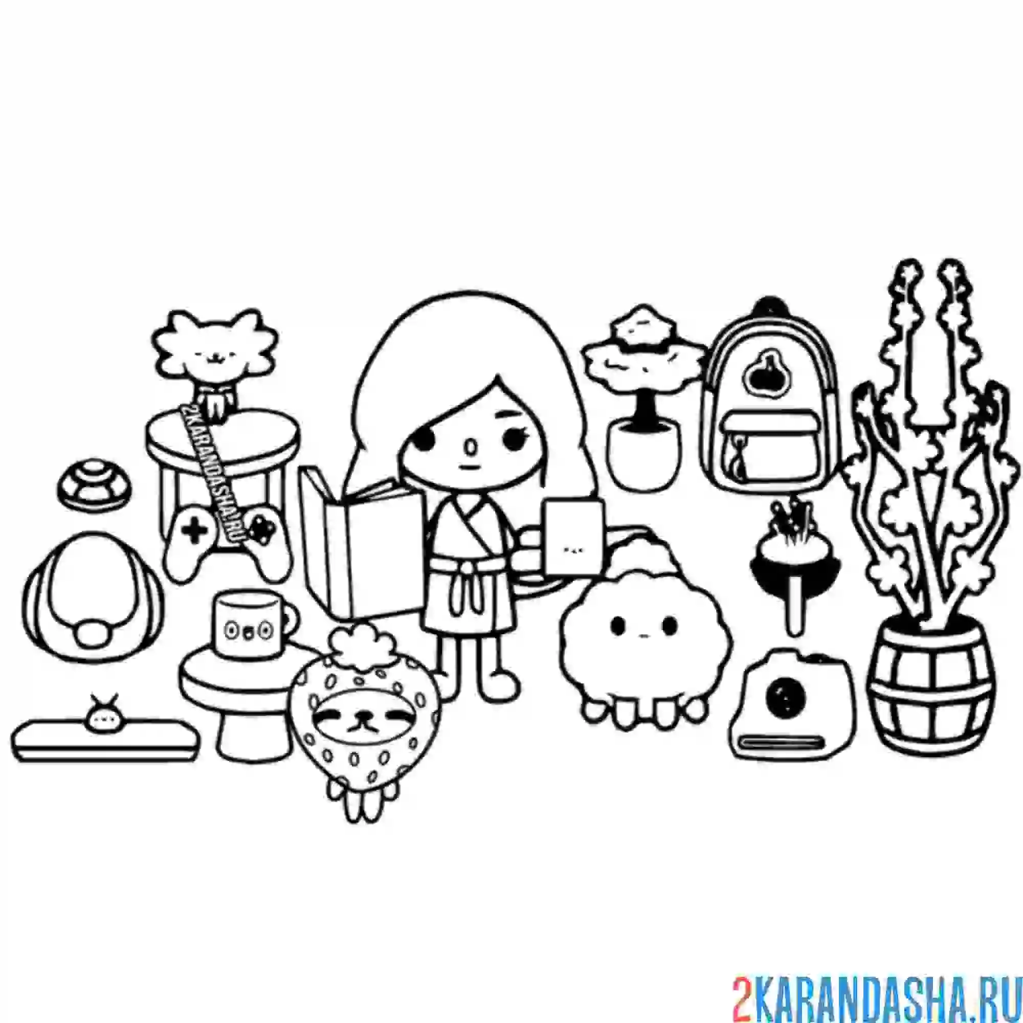 Раскраска мебель из тока бока