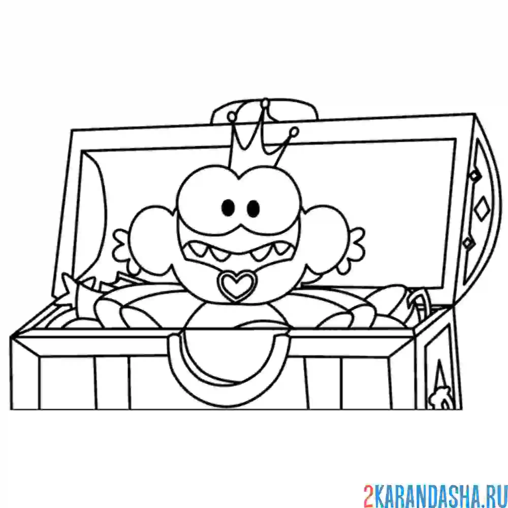 Раскраска ам-няма сундук