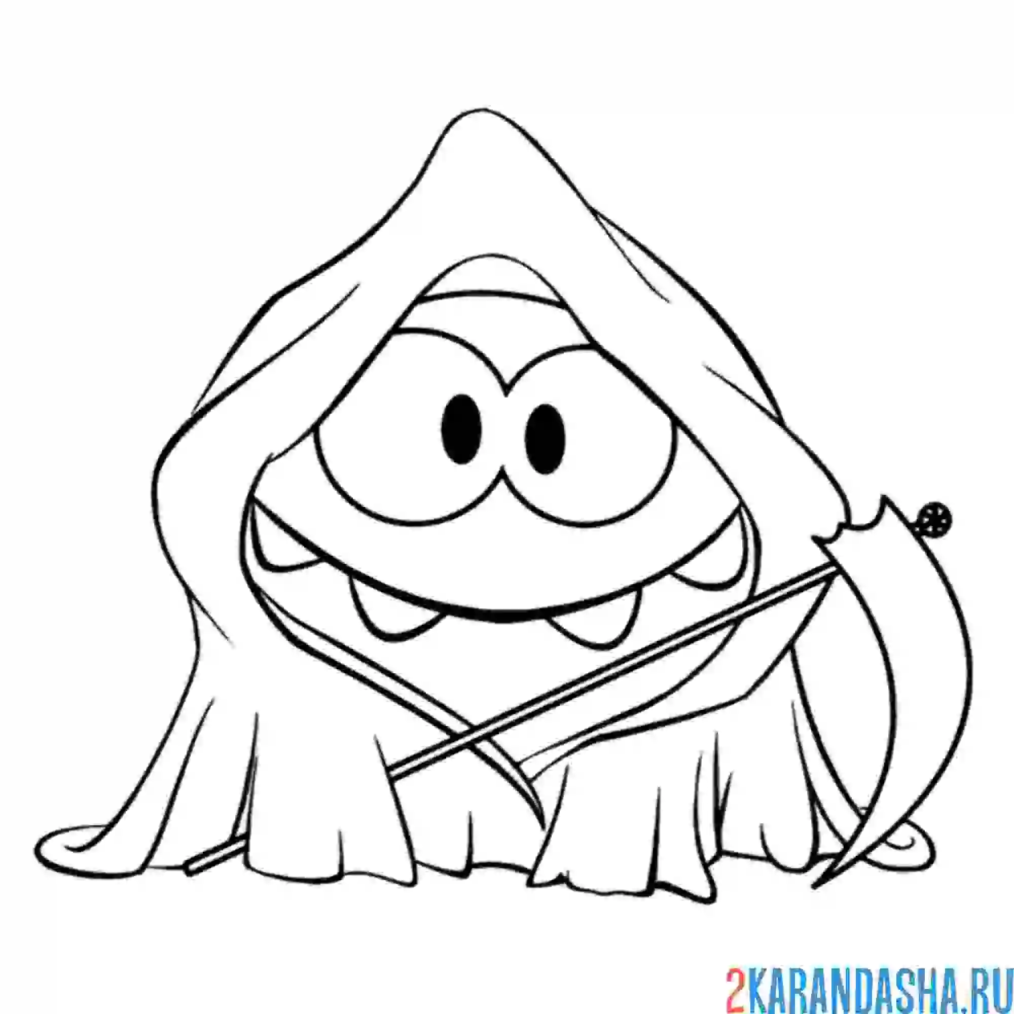 Раскраска ам-няма в костюме смерти