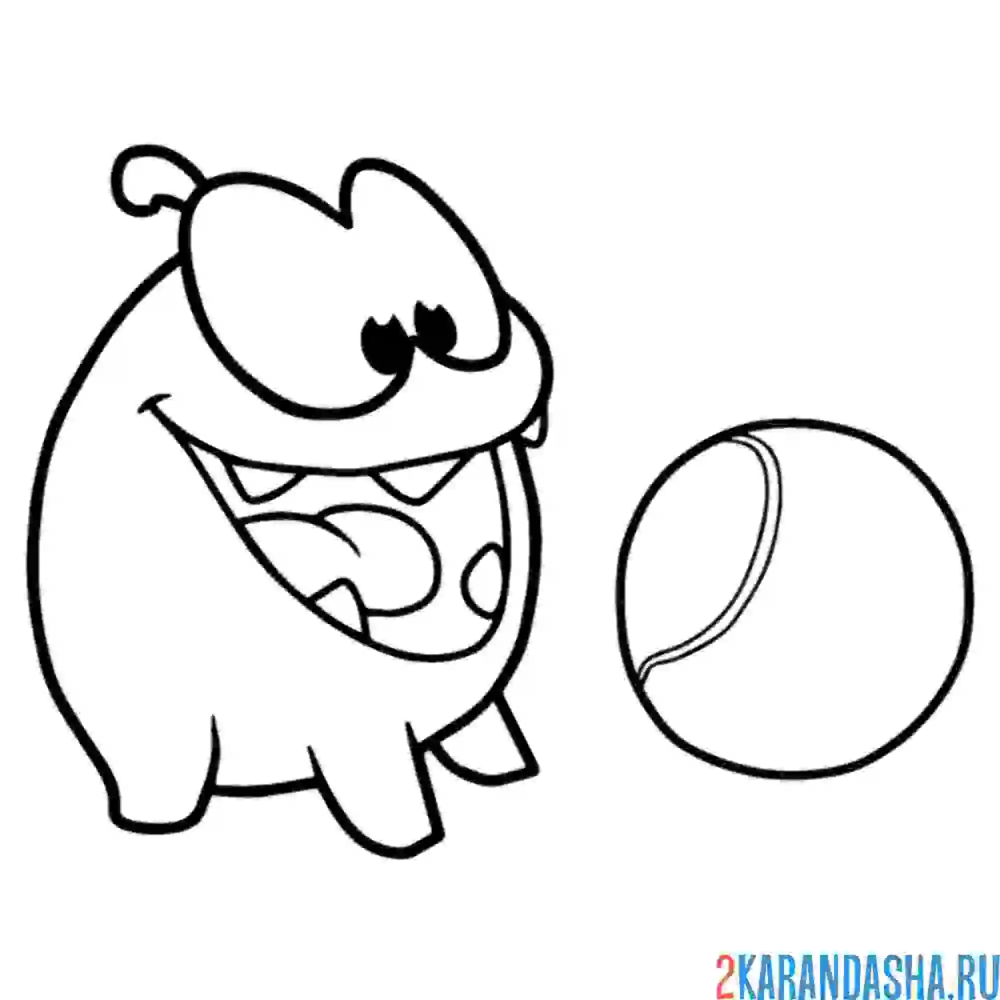 Раскраска ам-няма играет в мяч