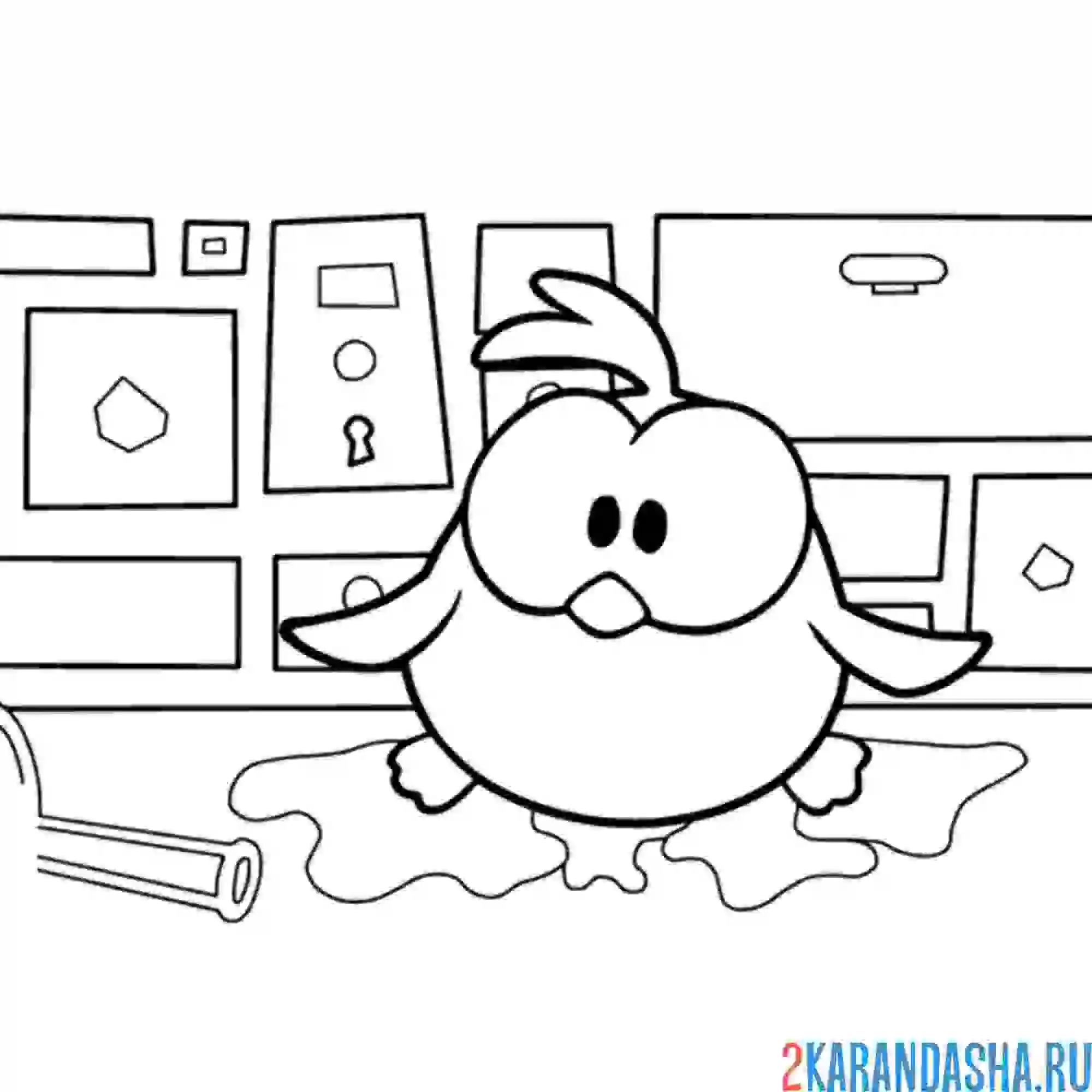 Раскраска ам-няма птичка