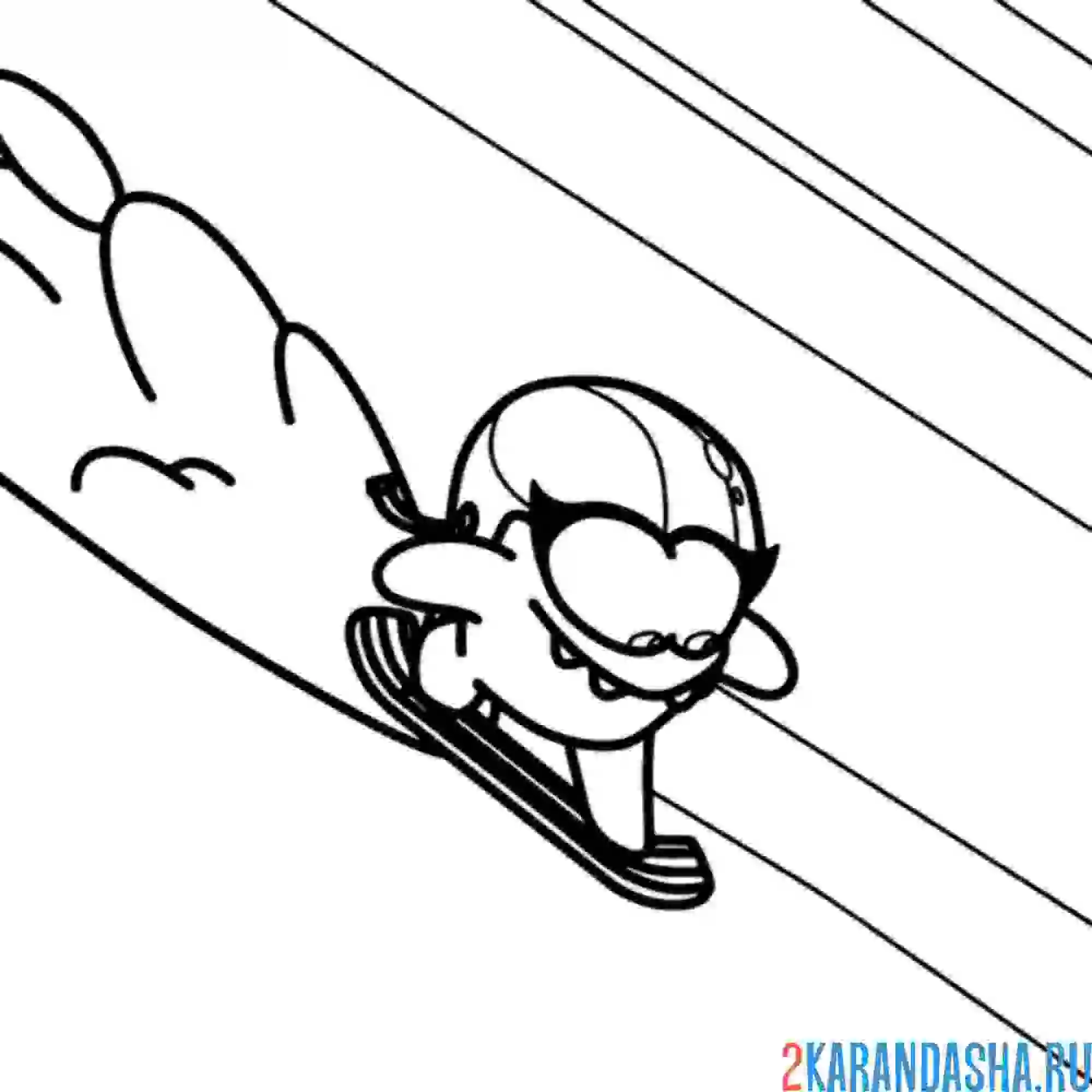 Раскраска ам-няма сноубордист