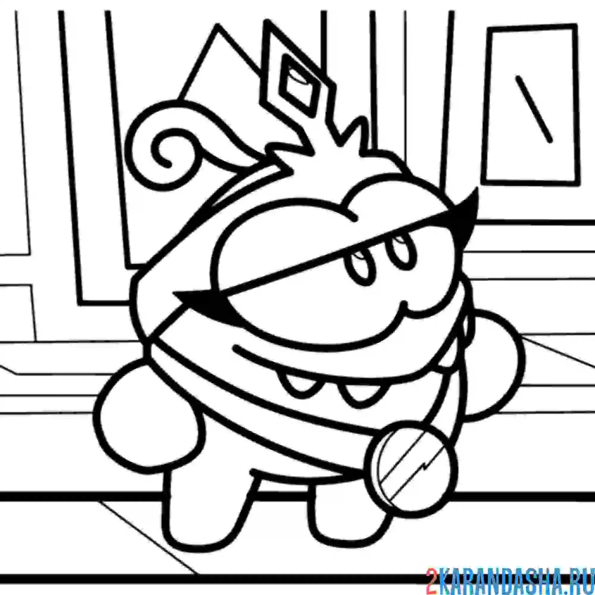 Раскраска ам-няма в короне