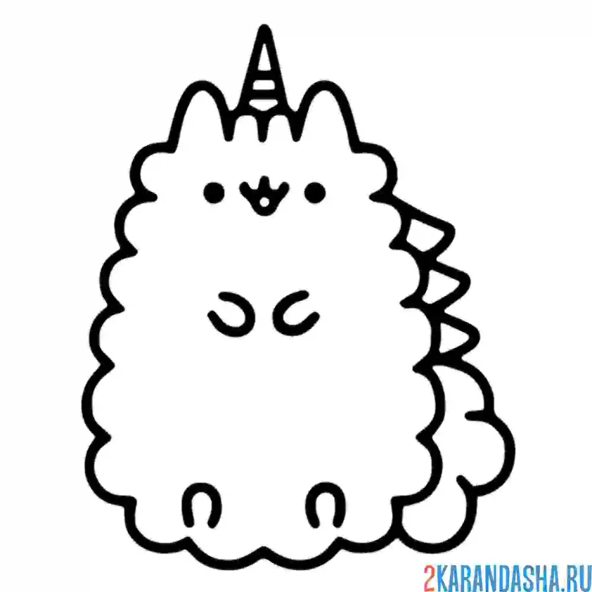 Раскраска пип кота пушина
