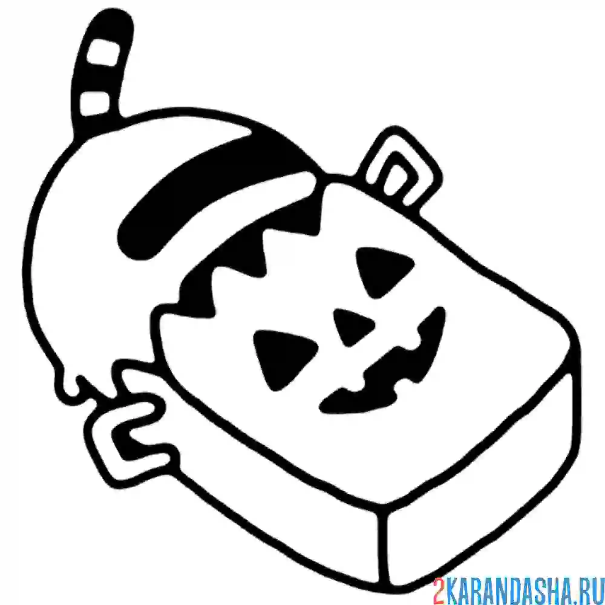 Раскраска кот пушин в пакете