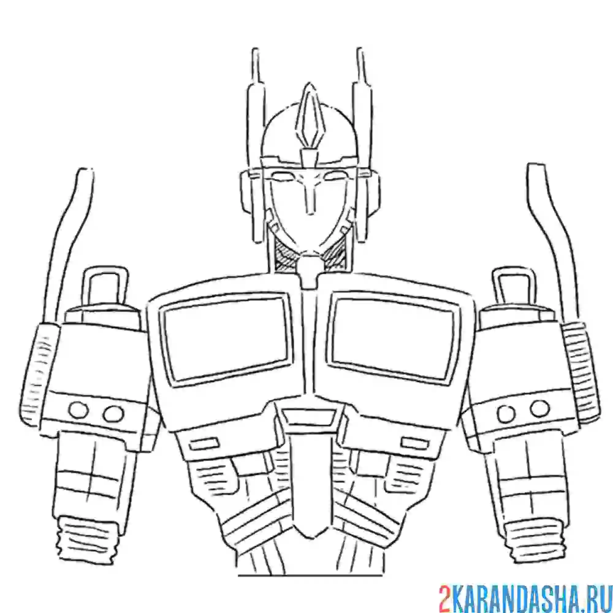Раскраска фортнайт оптимус примал