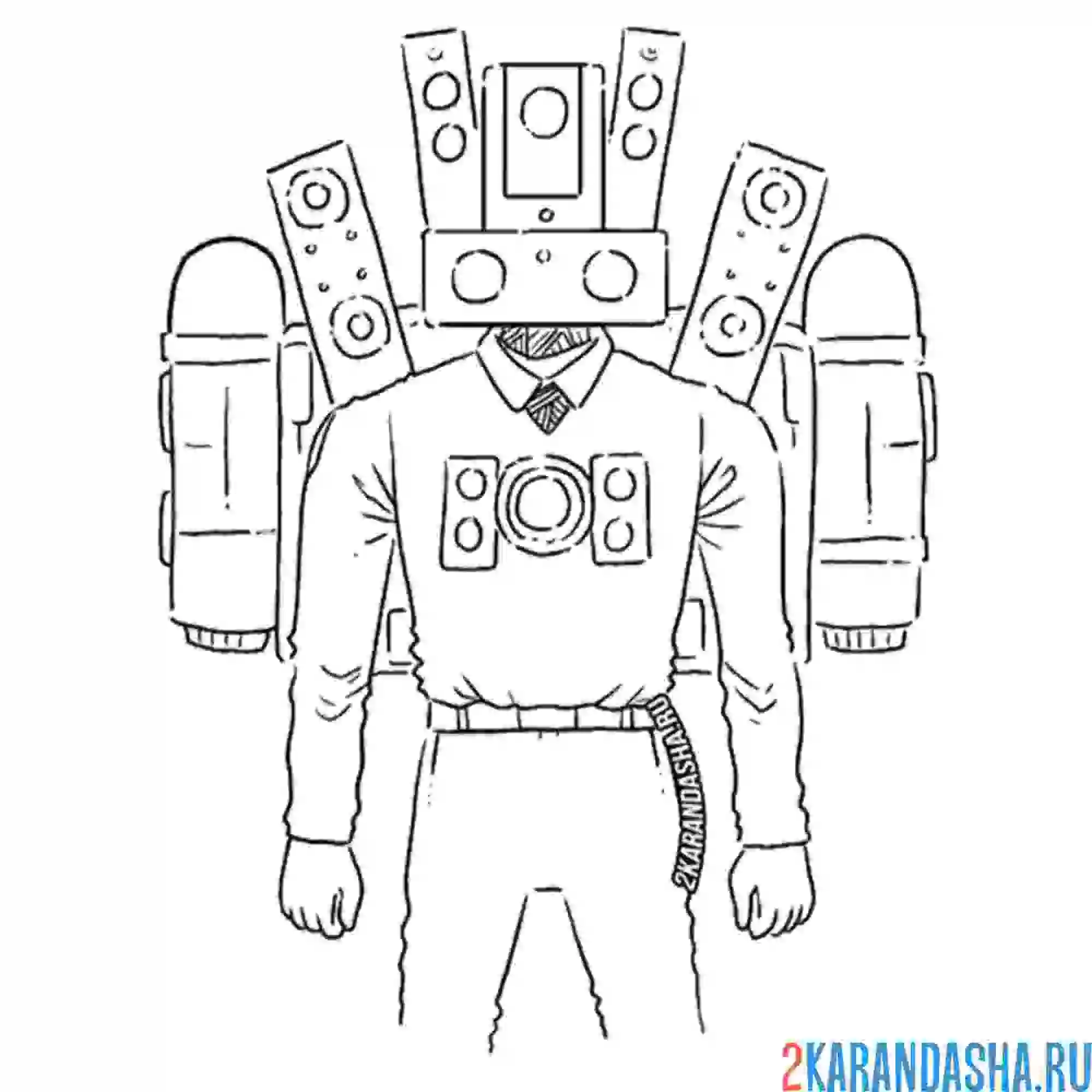 Раскраска спикермэн скибиди туалет