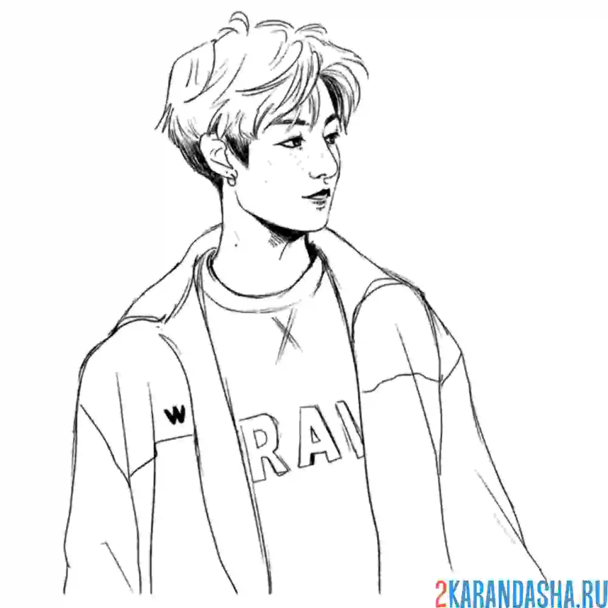 Раскраска член группы стрей кидс
