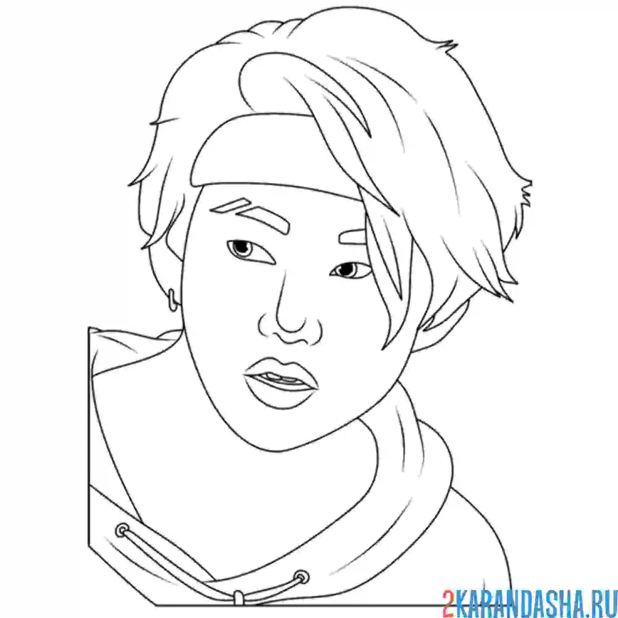 Раскраска стрей кидс задумался