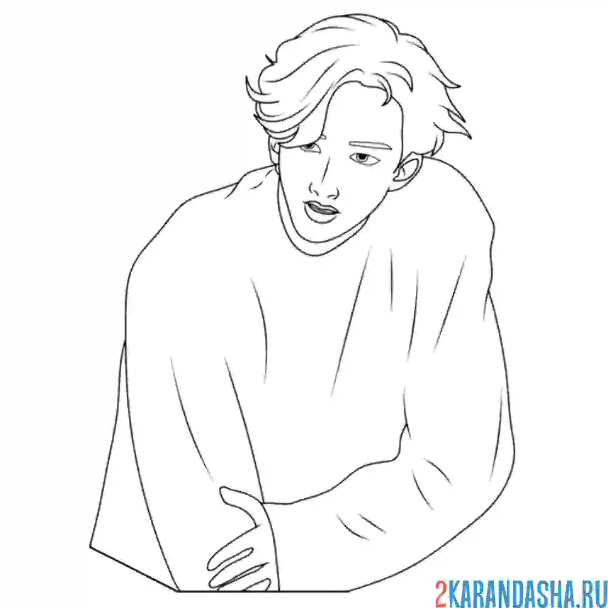 Раскраска стрей кидс поза