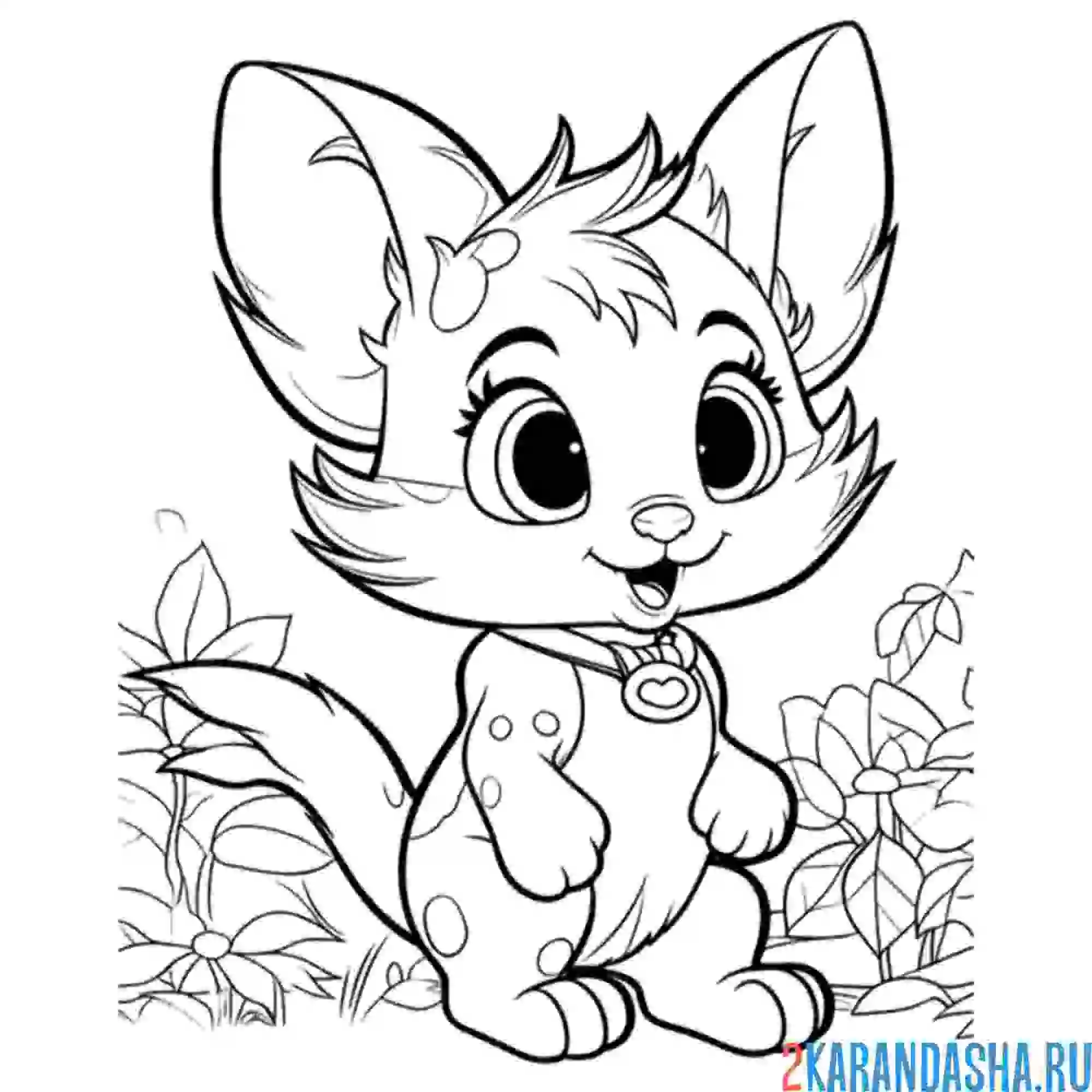 Раскраска котенок