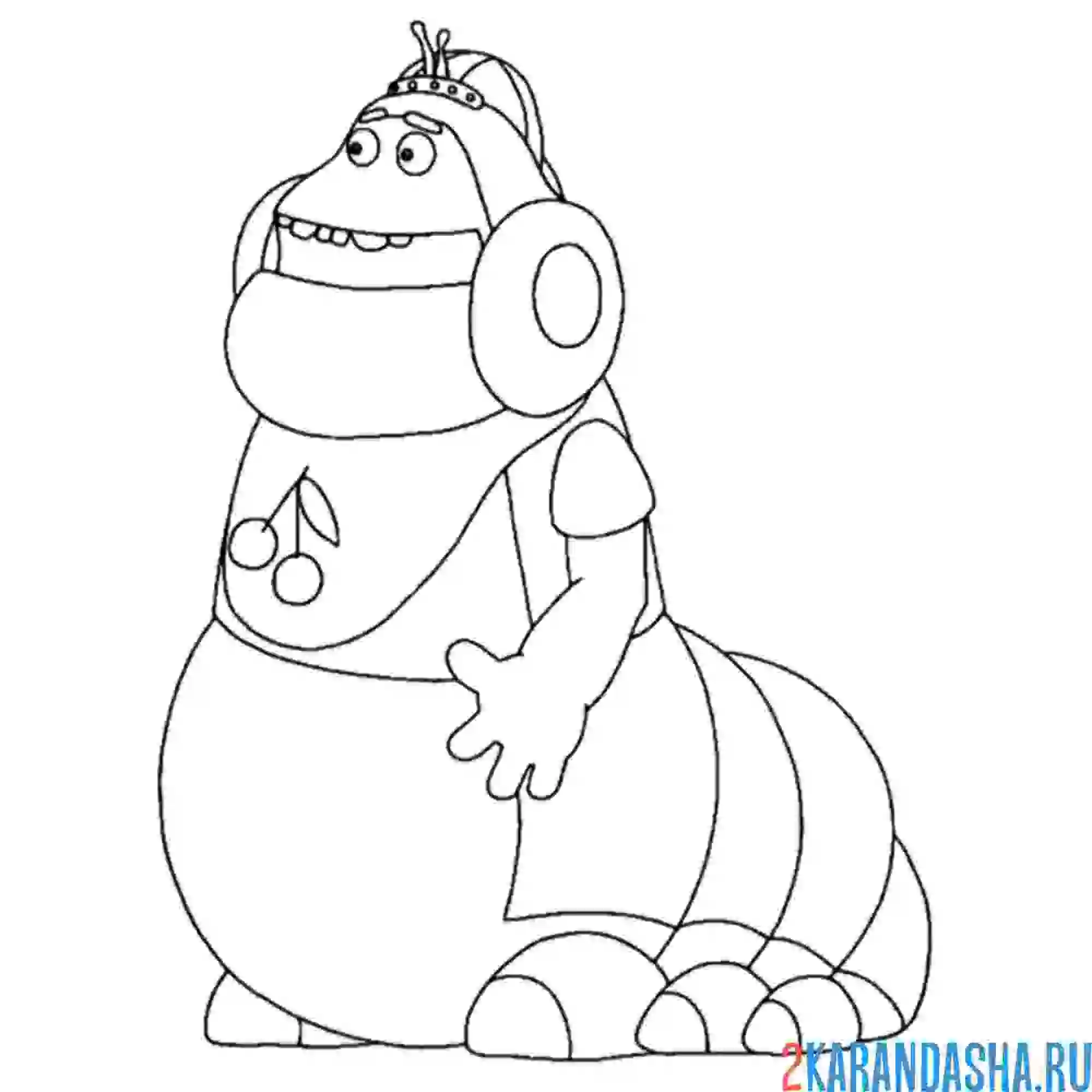 Раскраска пупсень из лунтика