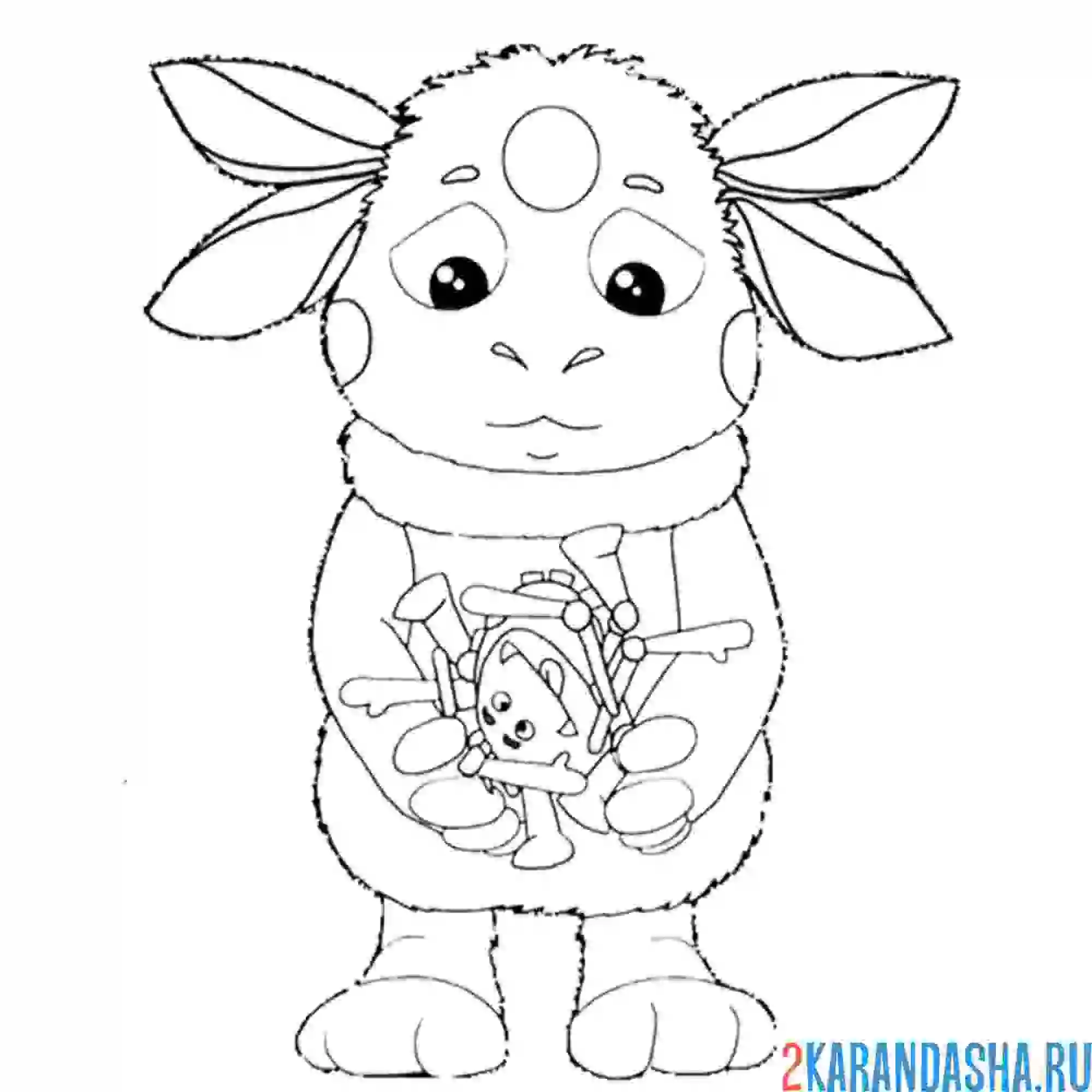 Раскраска лунтик сломал поделку