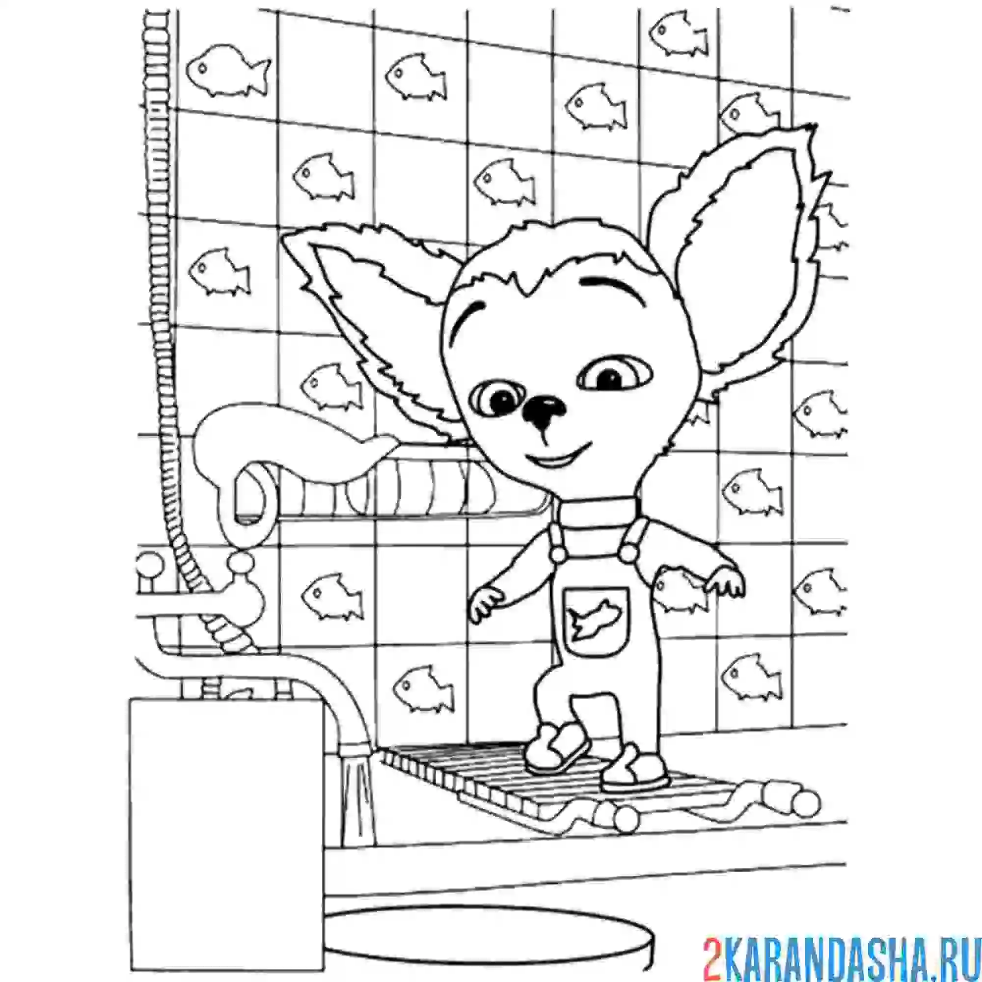 Раскраска малыш барбоскин в ванне