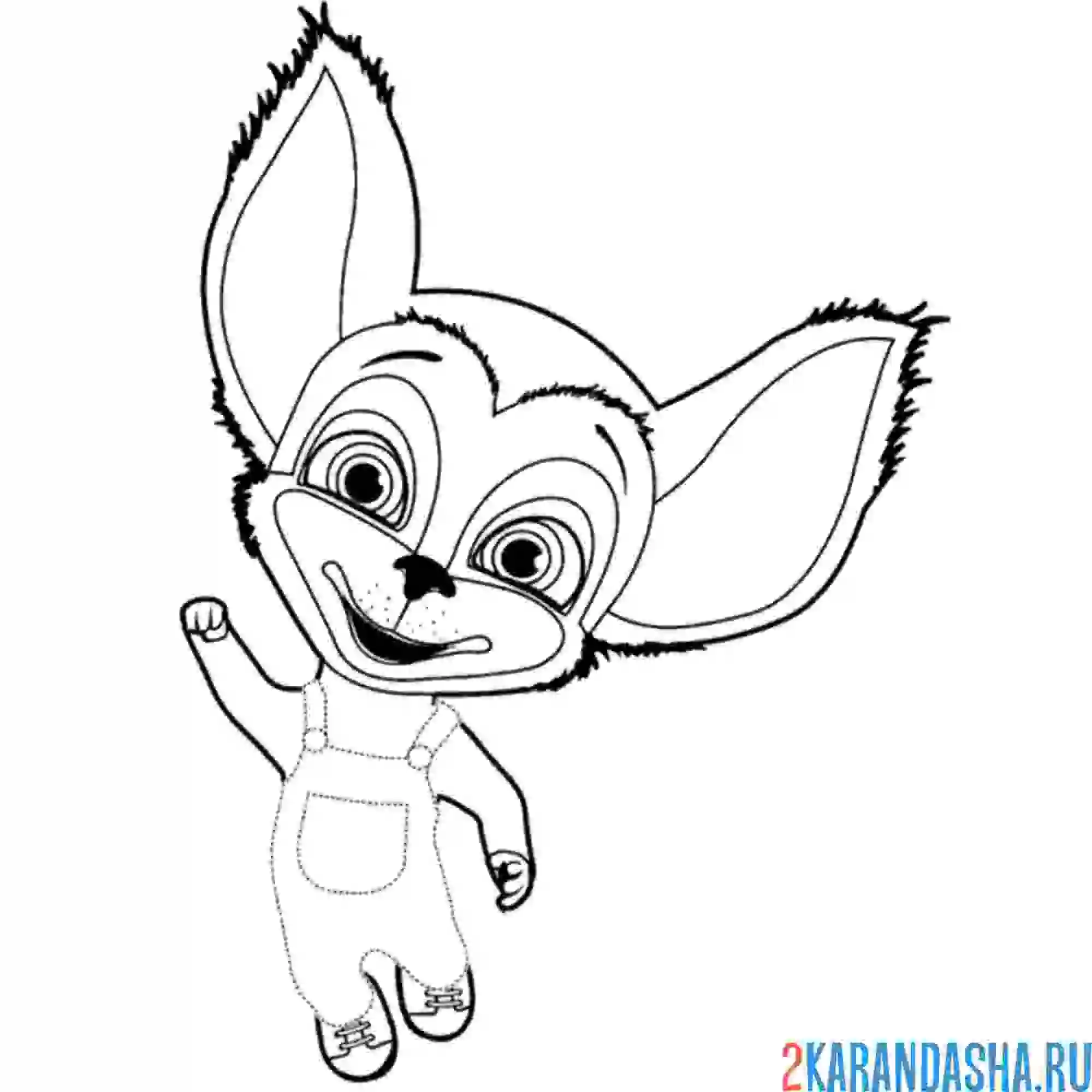 Раскраска малыш в прыжке барбоскины