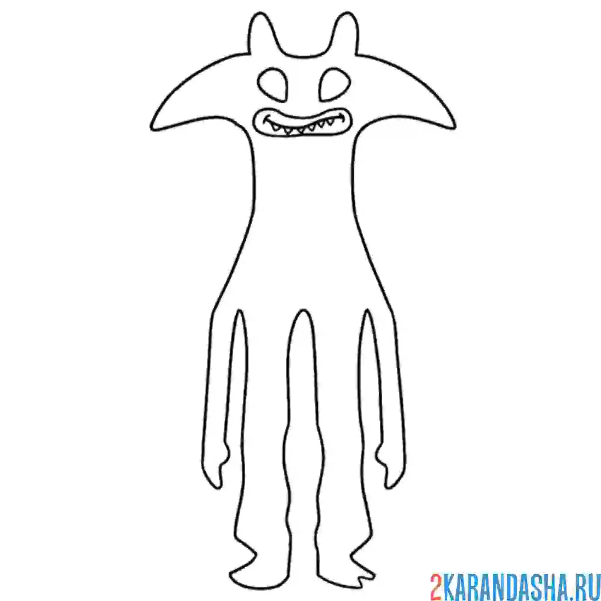 Раскраска мистер гримм банбан гарден 4