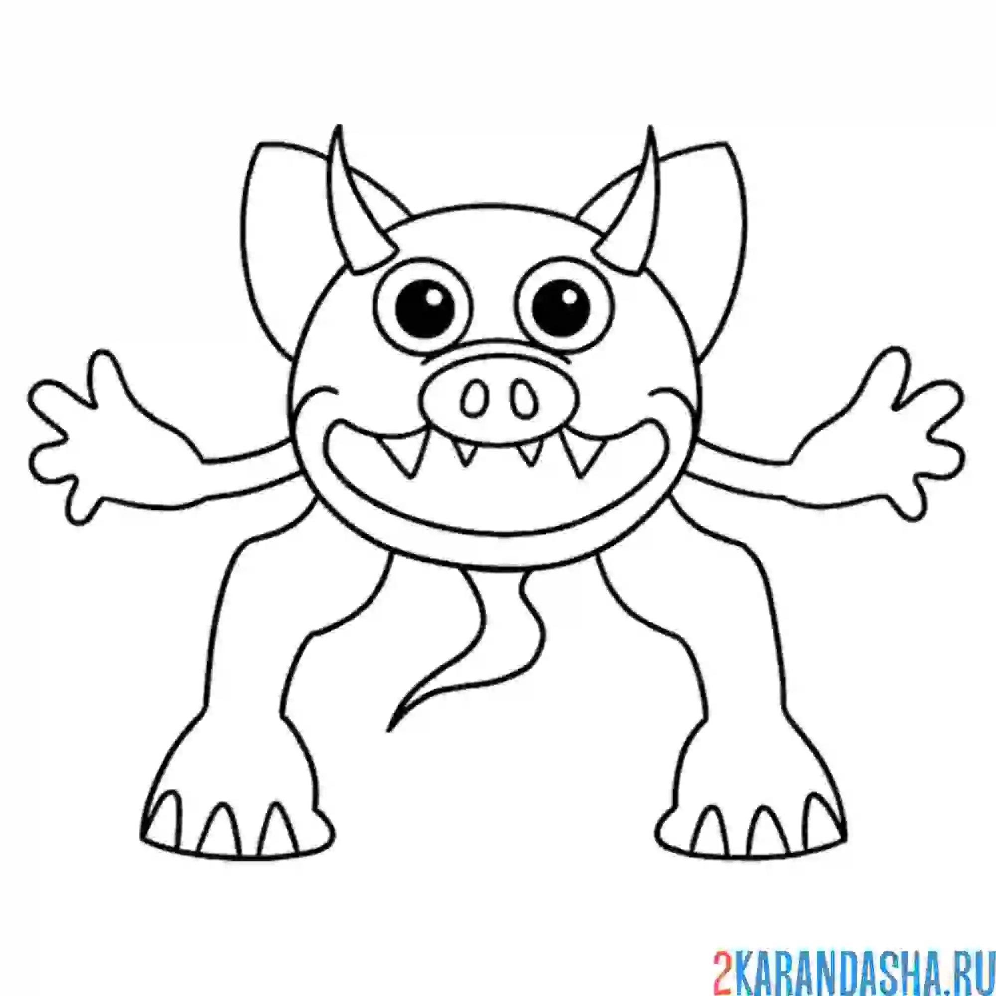 Раскраска fire pickles банбан гарден 4