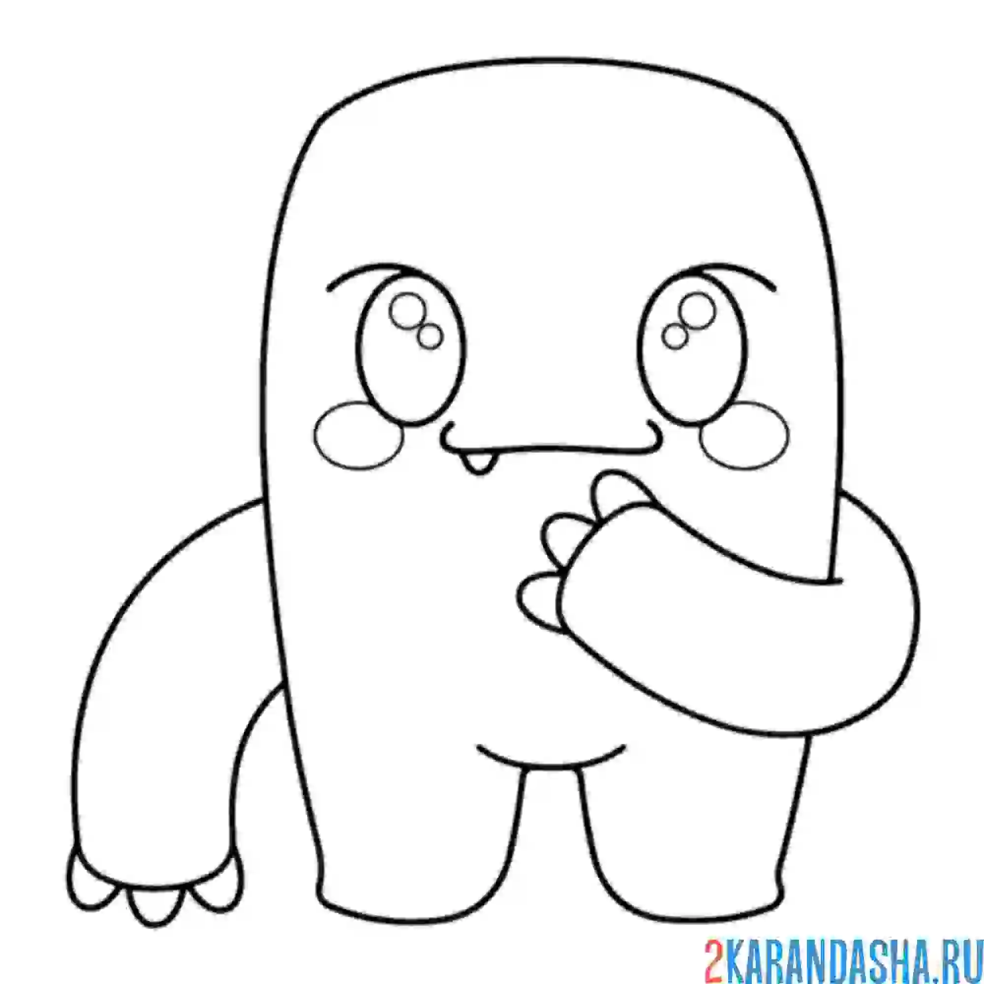 Раскраска зеленый маленький