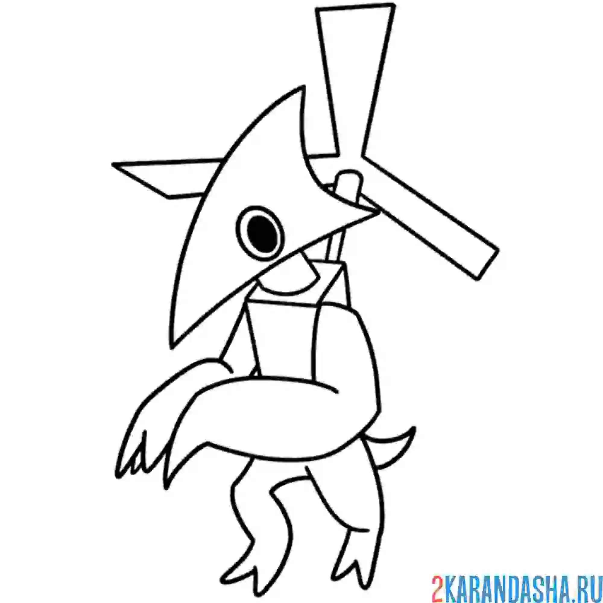 Раскраска желтый радужные друзья часть 2