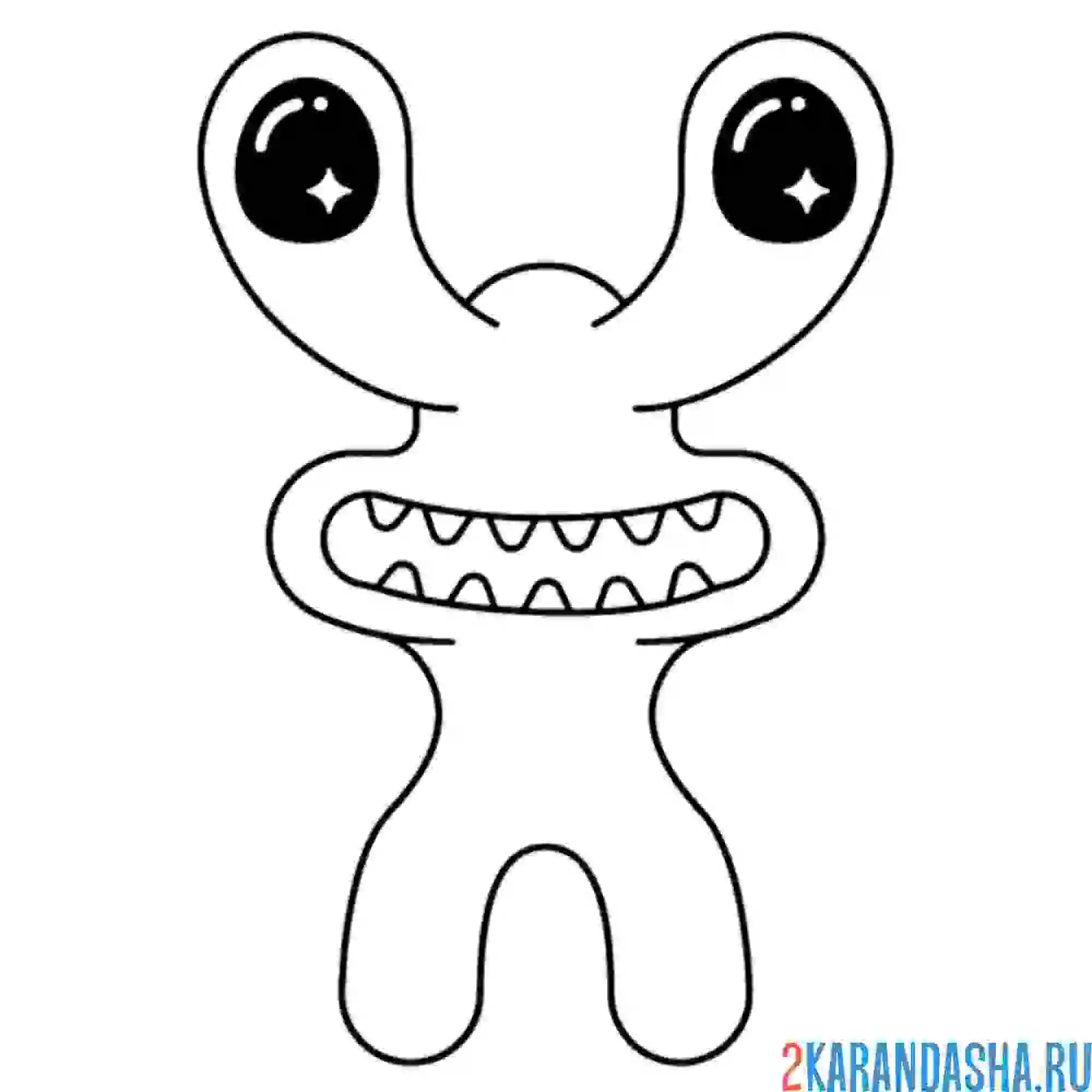 Раскраска розовый малыш