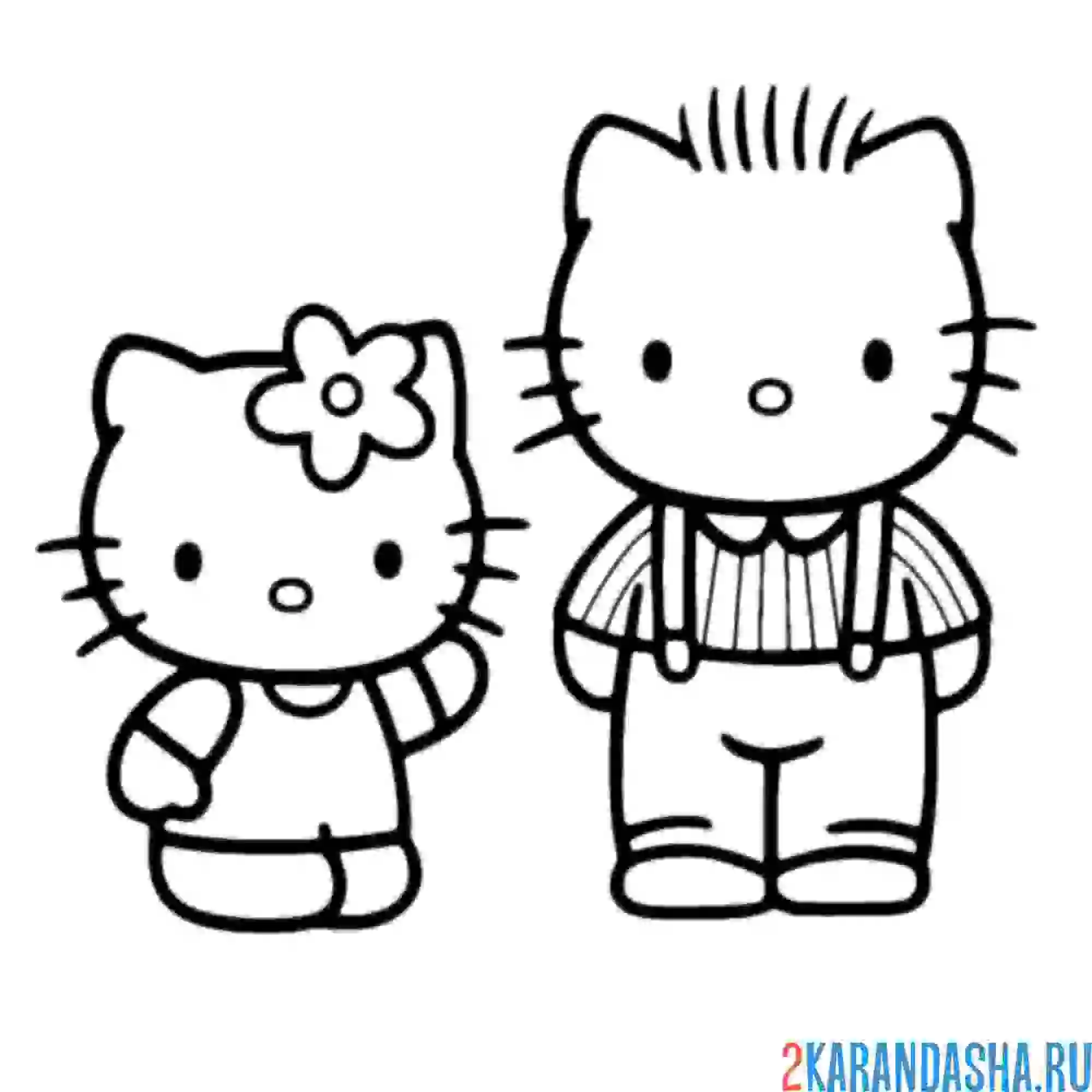 Раскраска даниэль стар и китти