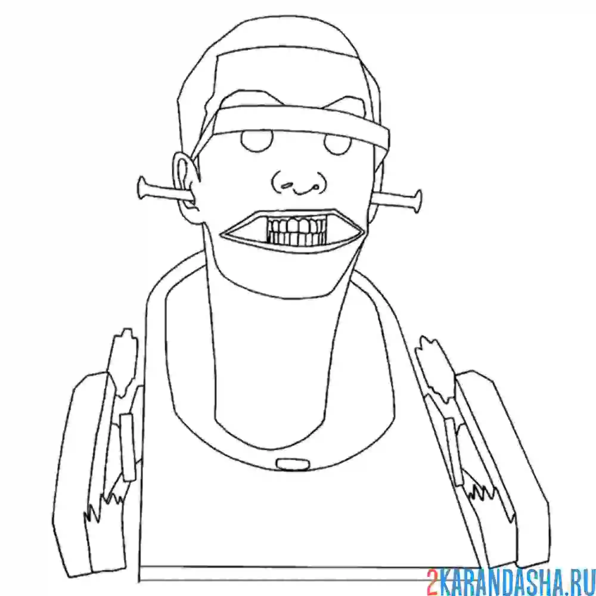 Раскраска метал скибиди туалет