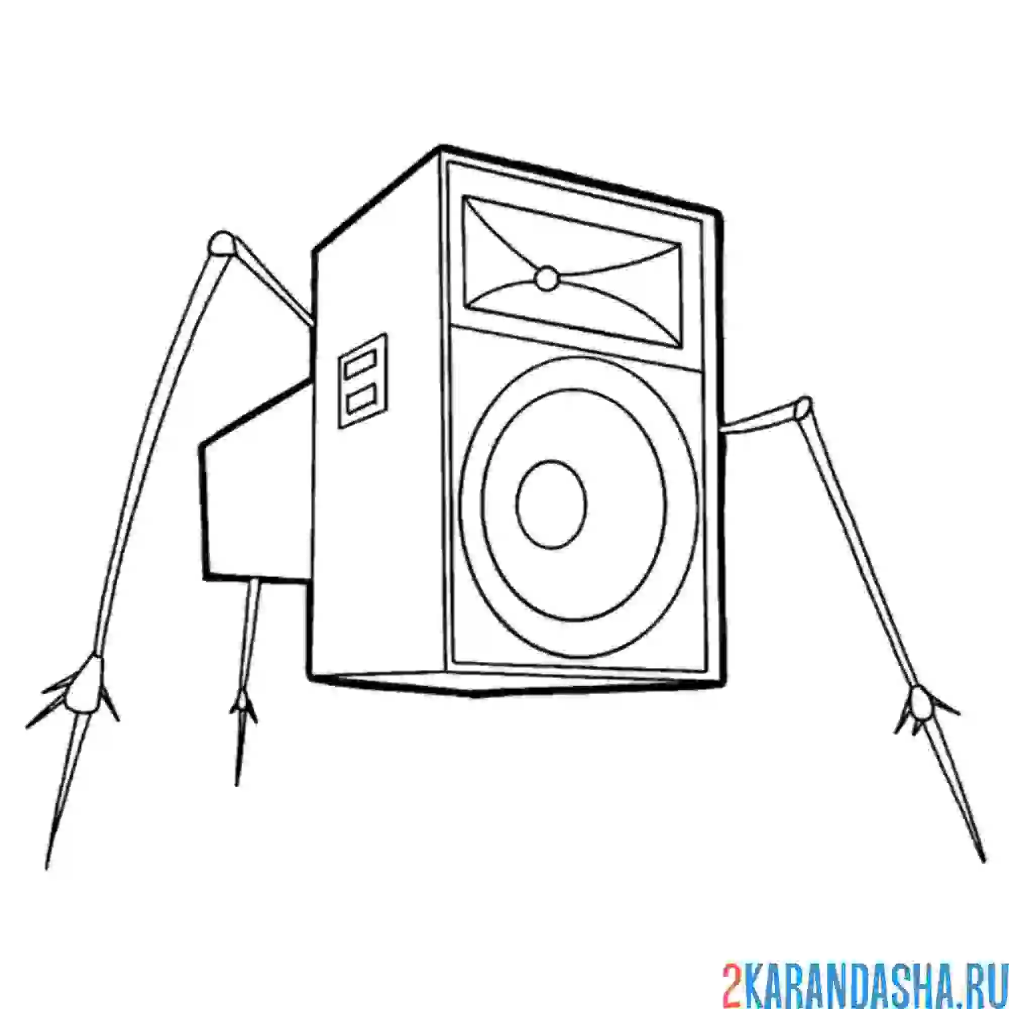 Раскраска спайдер спикермэн скибиди туалет