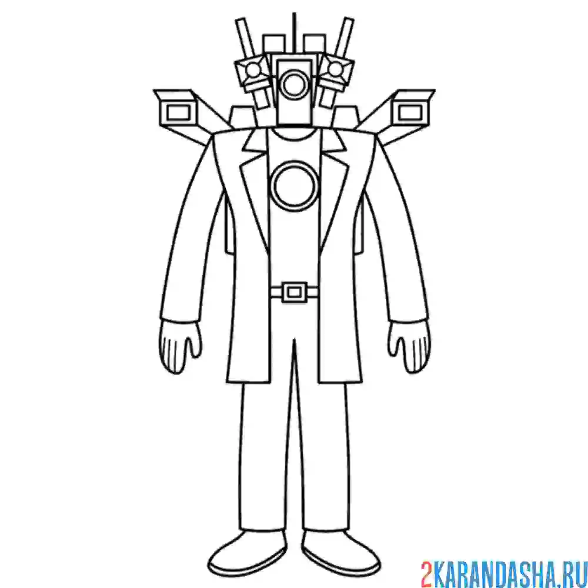 Раскраска титан камермэн