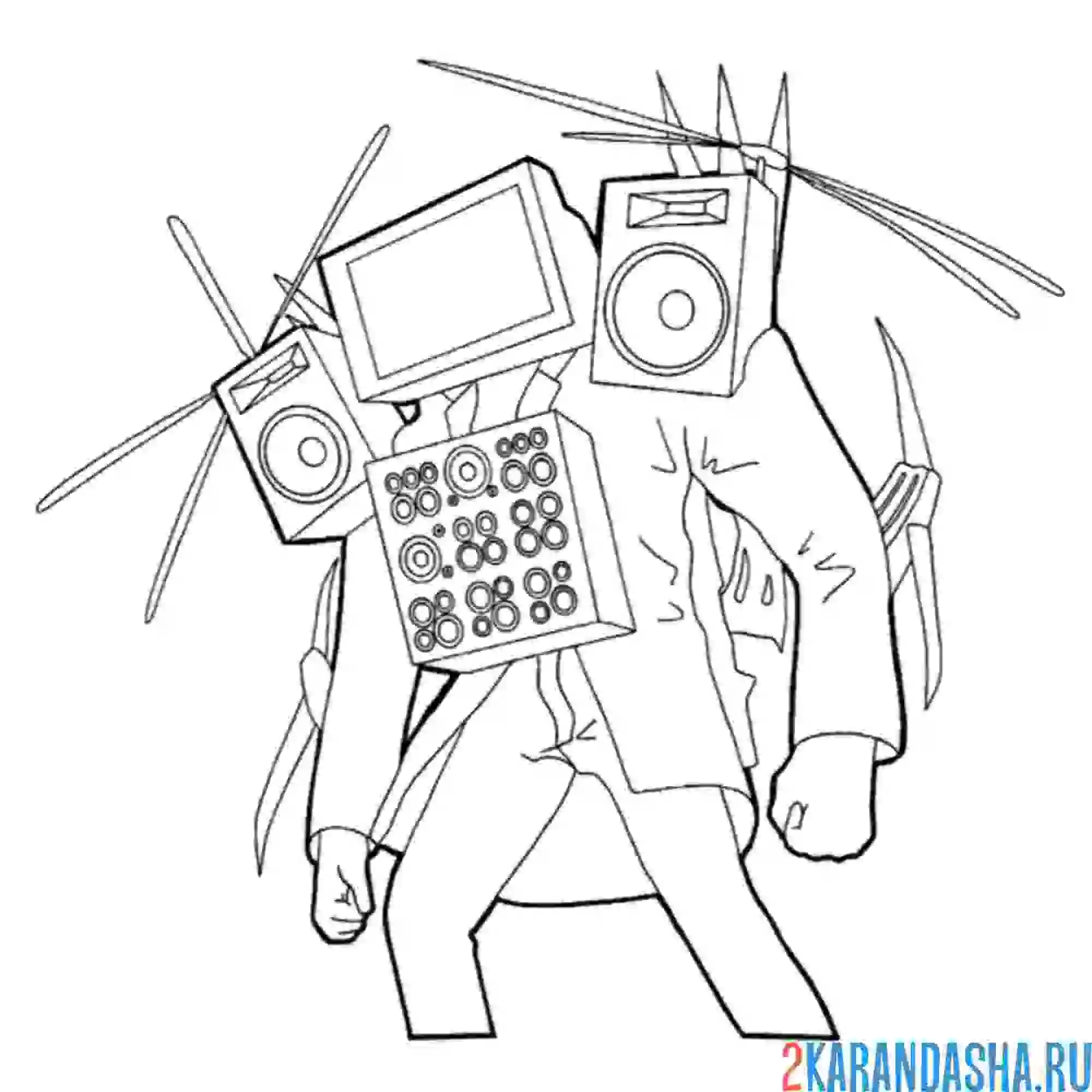 Раскраска титан тв мэн апгрейд