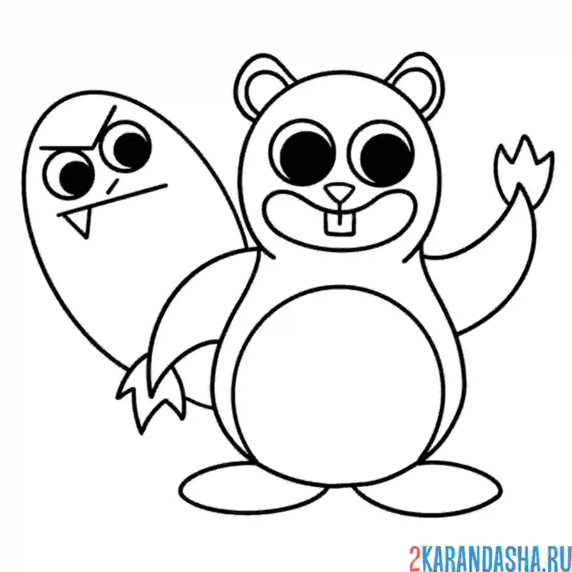 Раскраска банбан handy dan