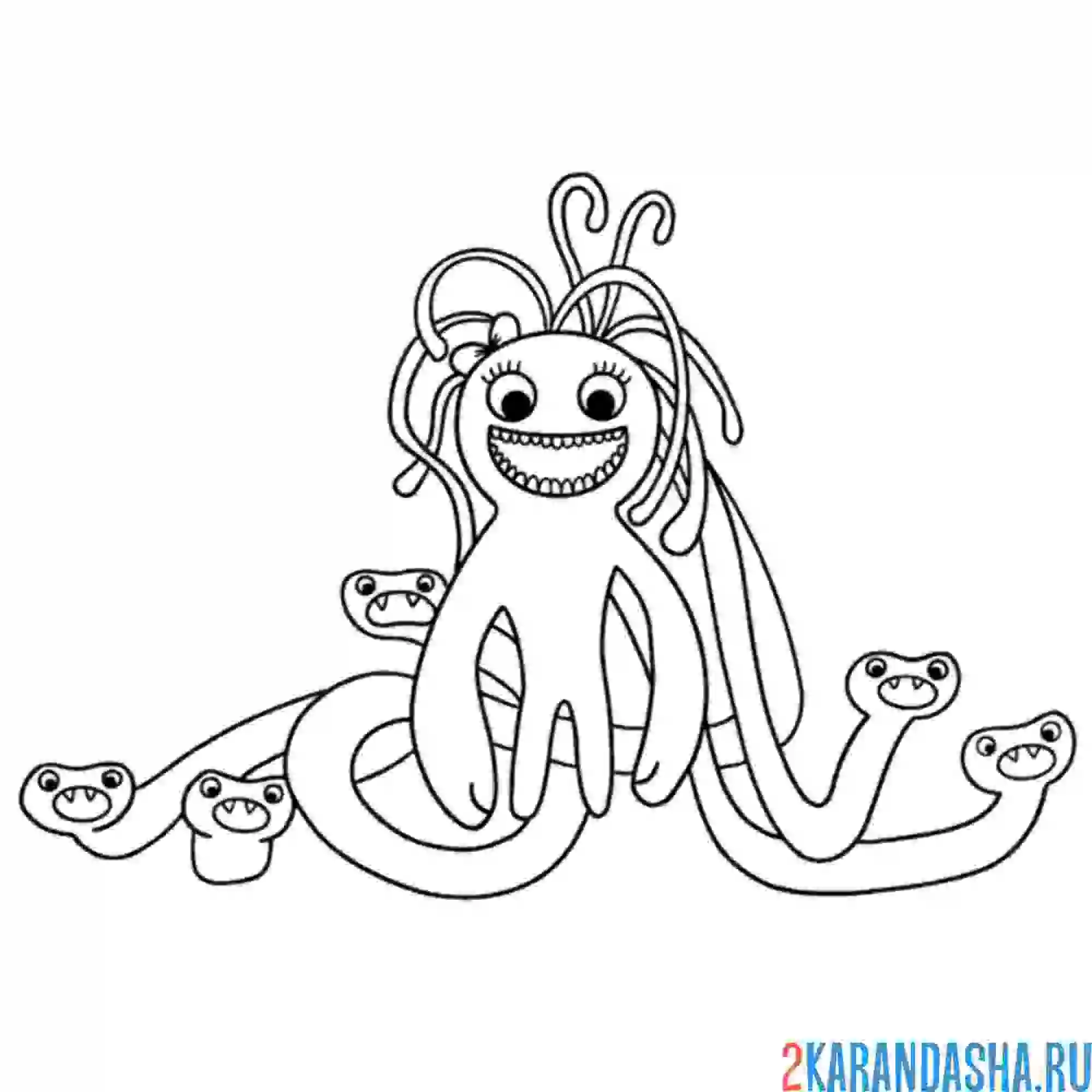 Раскраска сад банбана hairy mary