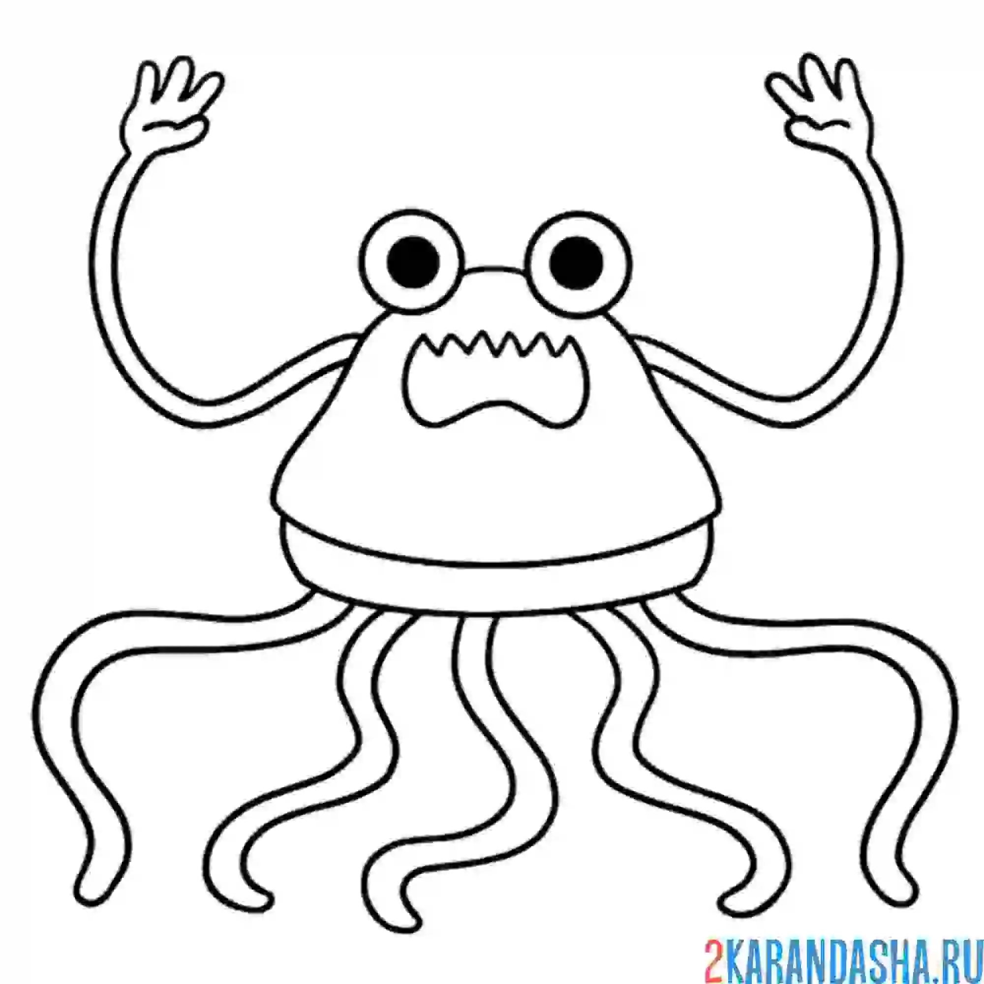 Раскраска банбан slinky andrew