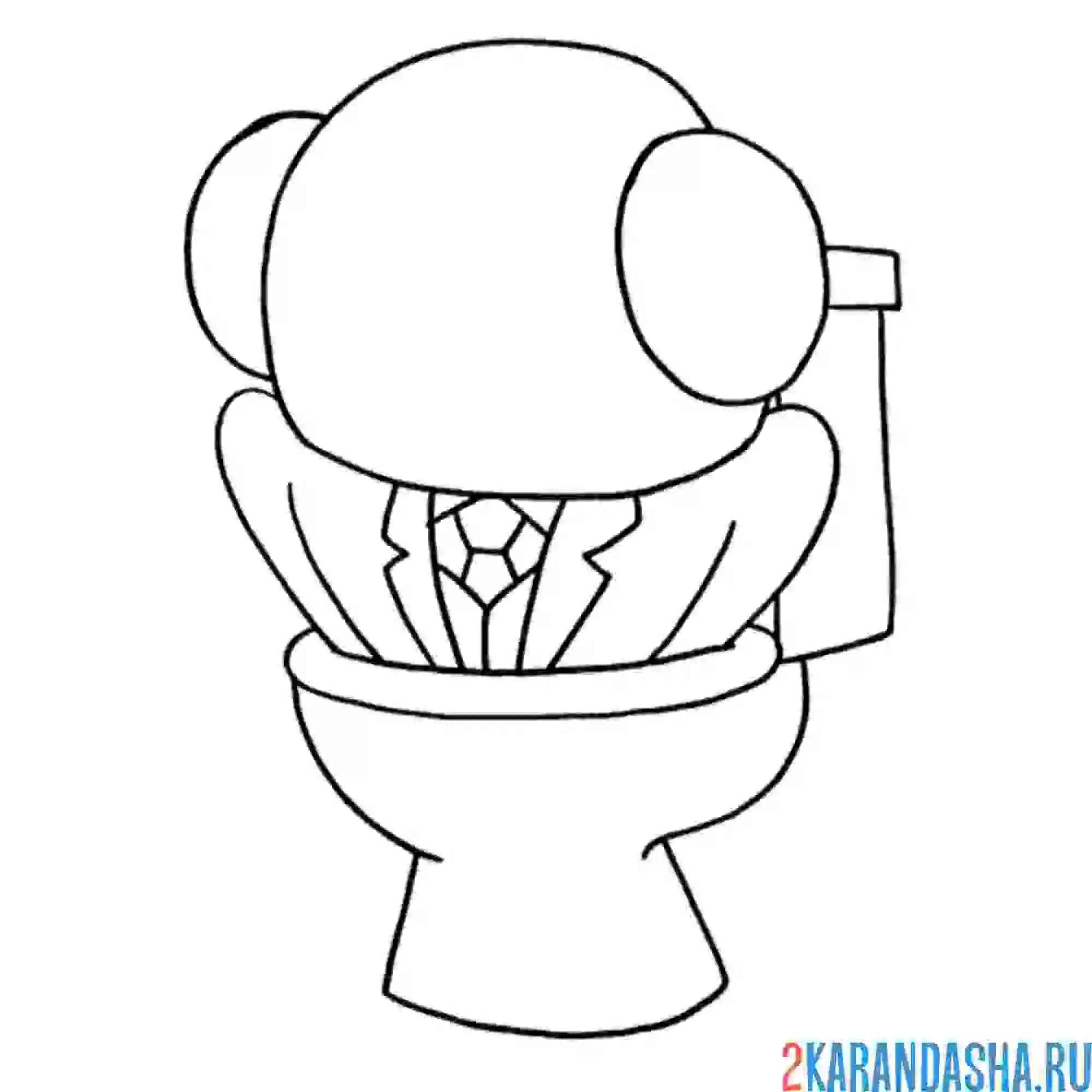 Раскраска радужные друзья скибиди туалет