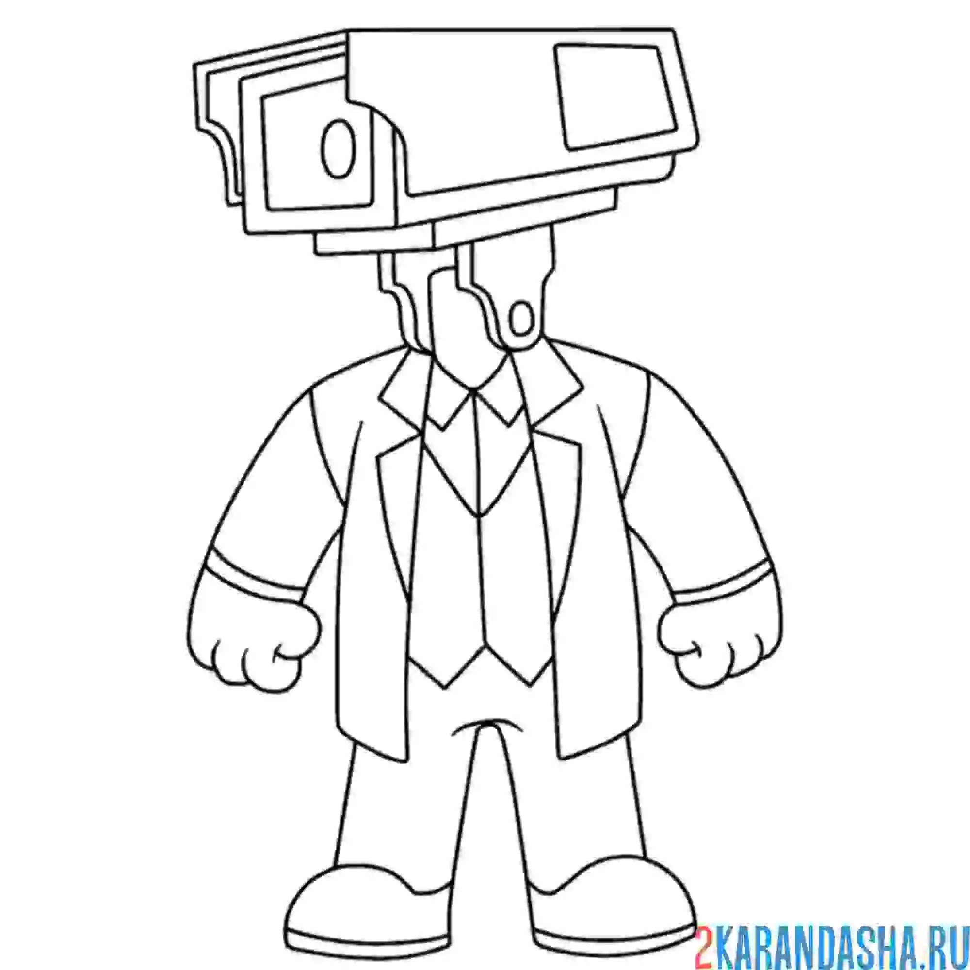 Раскраска маленький камерамэн