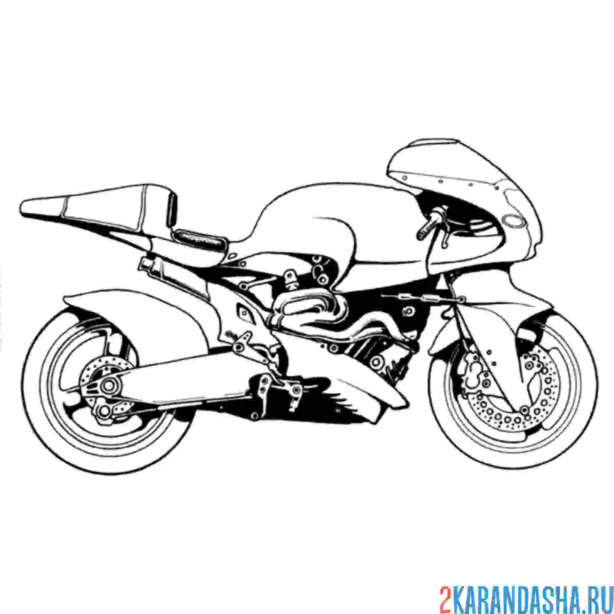 Раскраска мото для любителей скорости