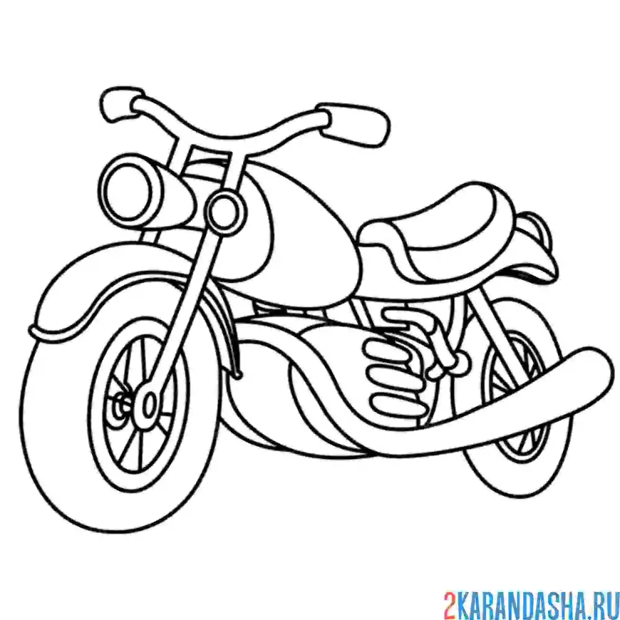 Раскраска мотоцикл