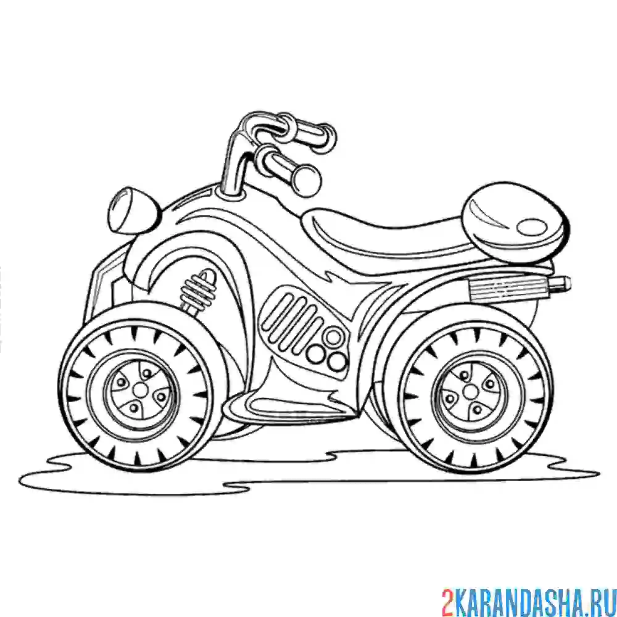 Раскраска квадроцикл маленький