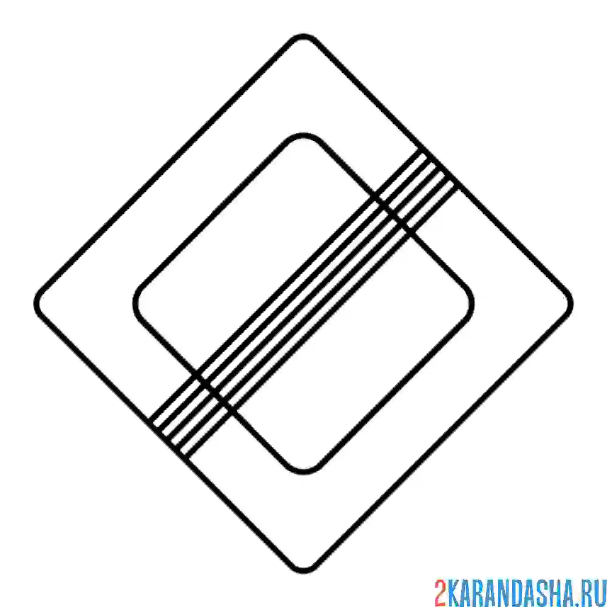 Раскраска знак конец главной дороги