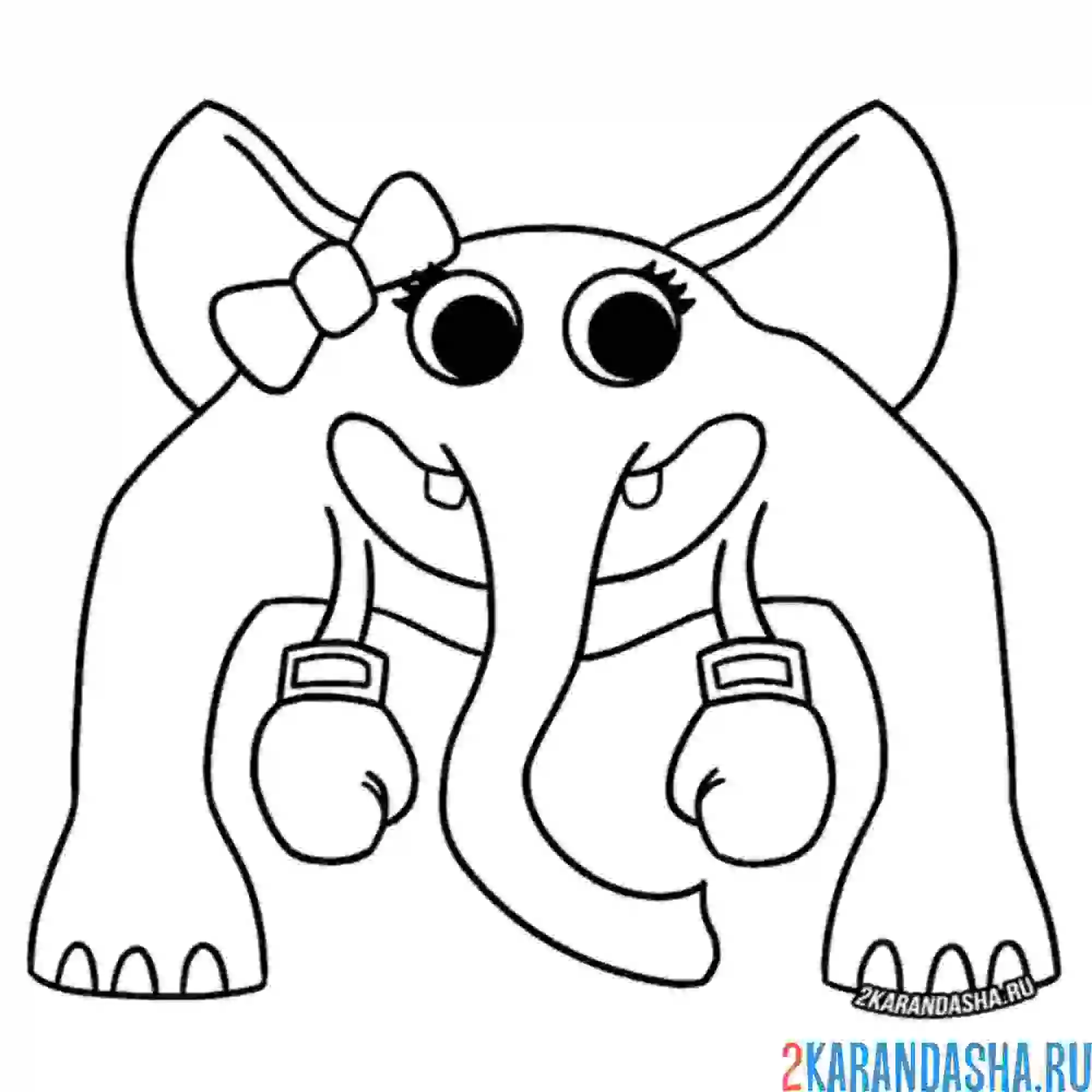 Раскраска тренерша пиклс банбан