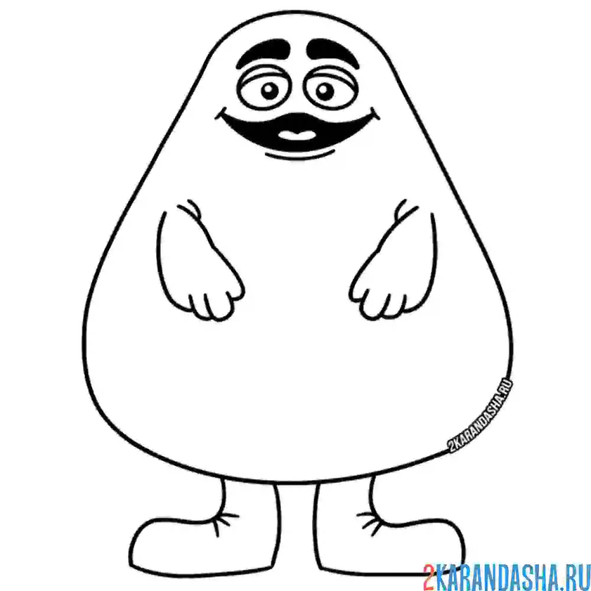 Раскраска забавный гримаса