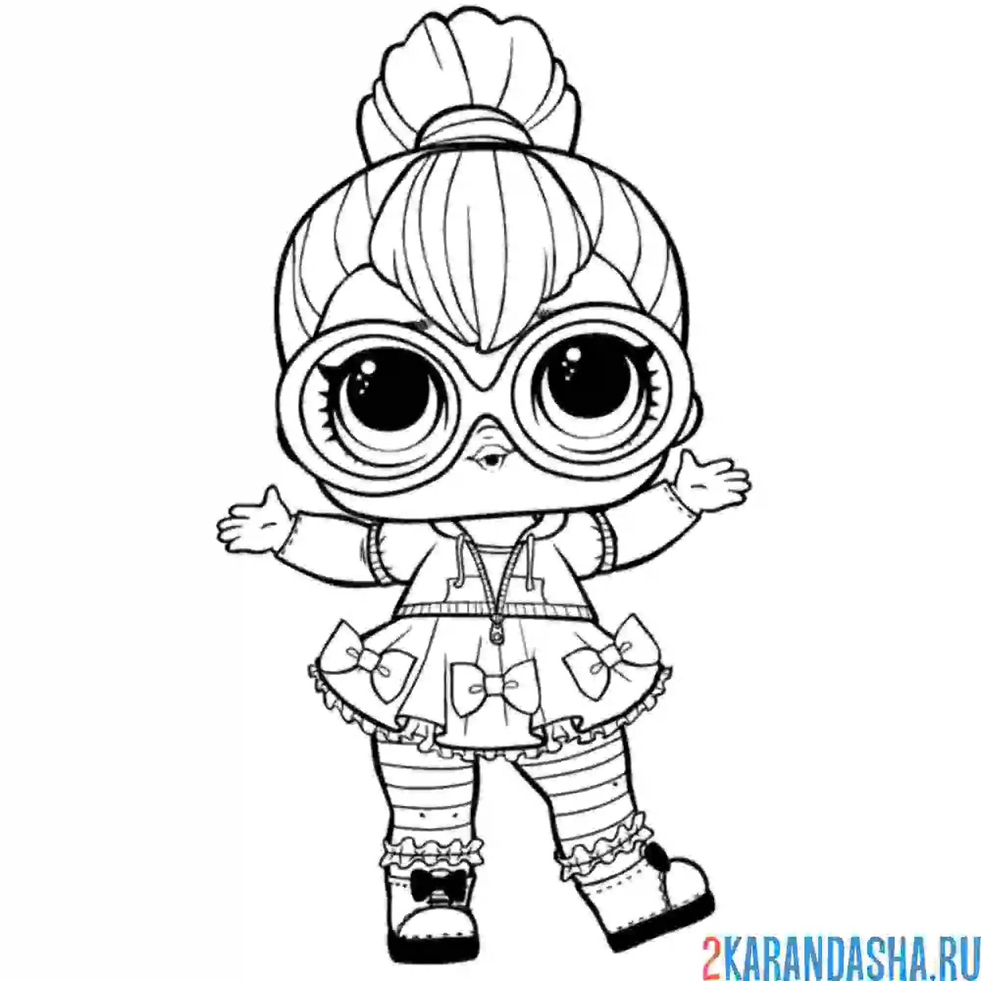 Раскраска лол хвостик