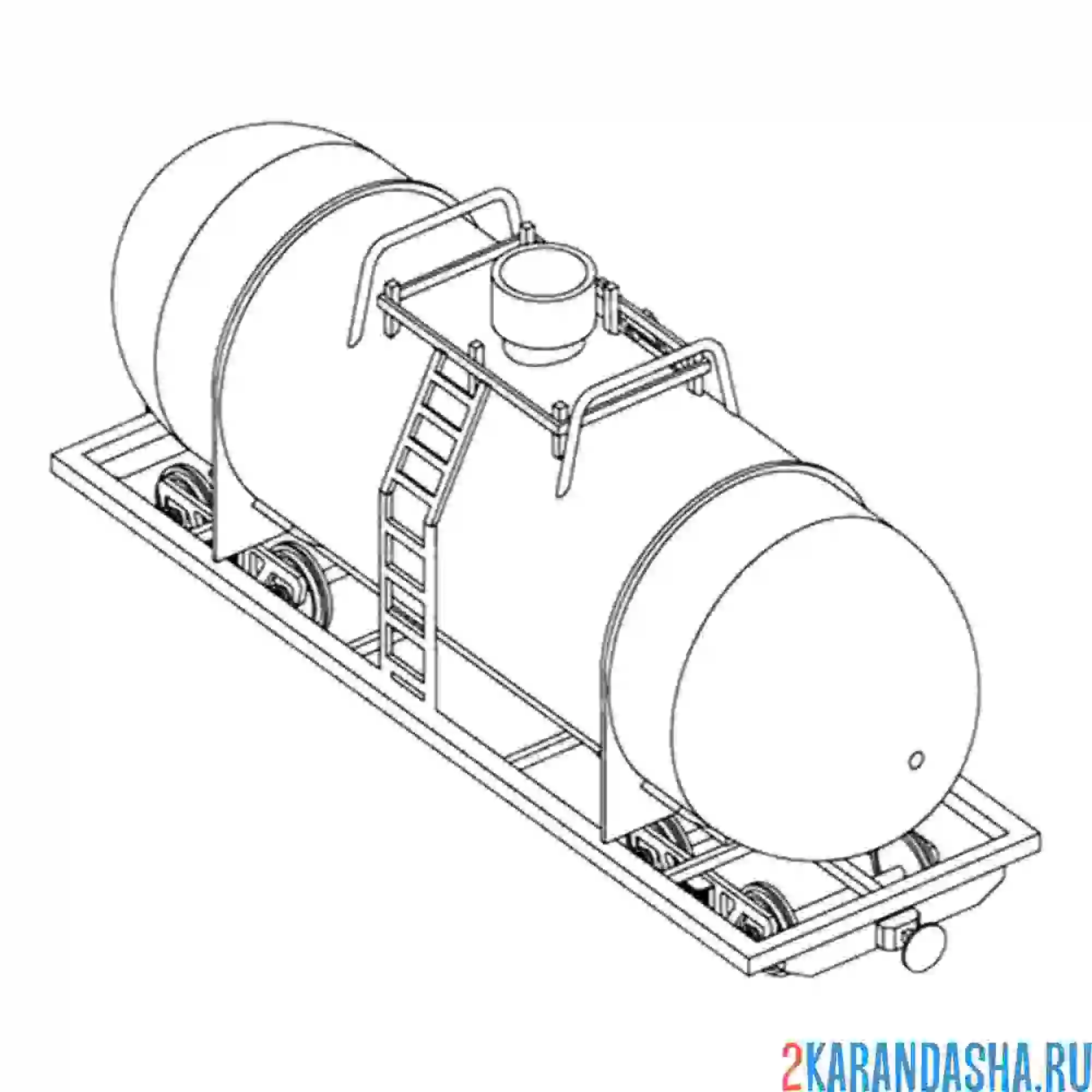 Раскраска вагон-цистерна