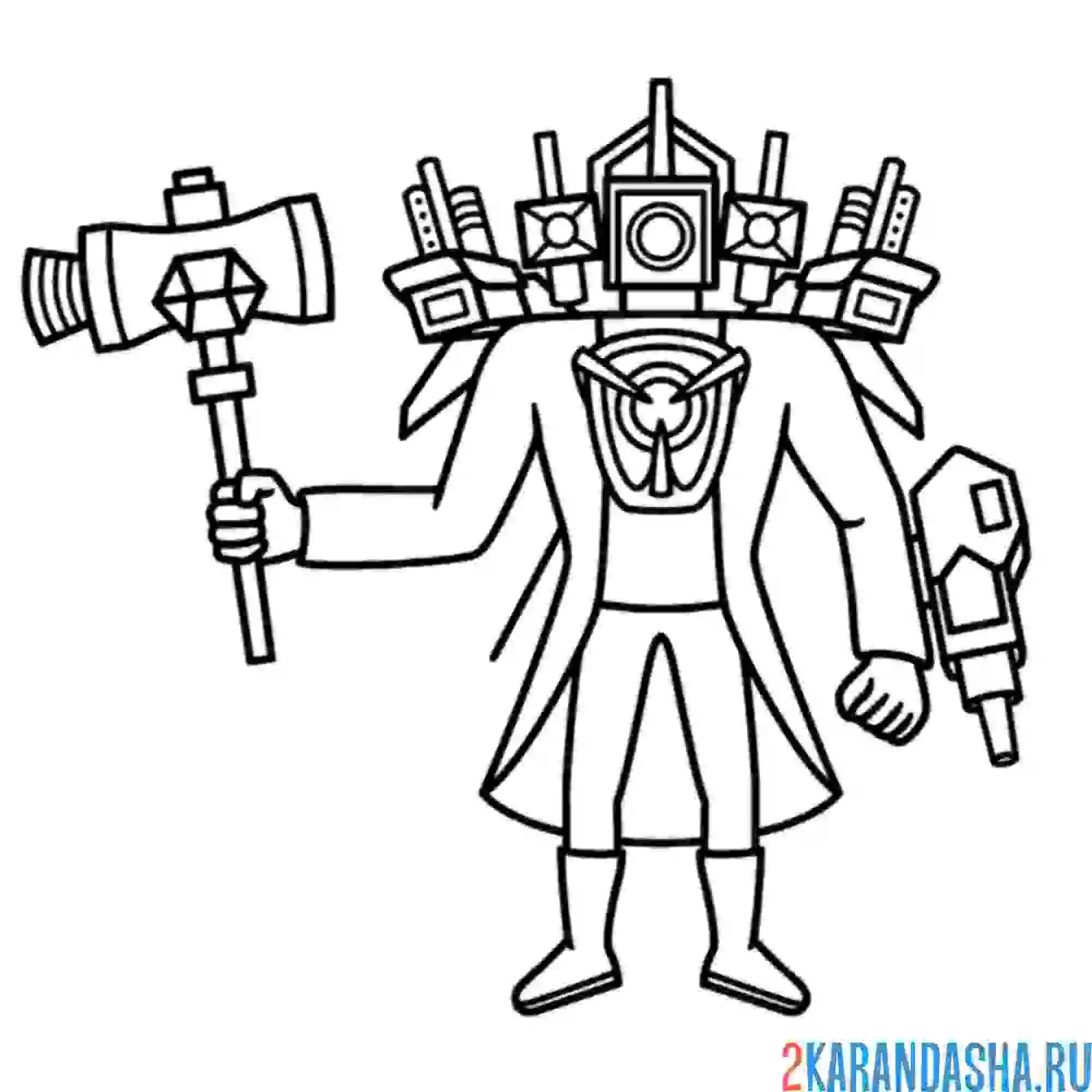 Раскраска апгрейд титан камерамэн 2023